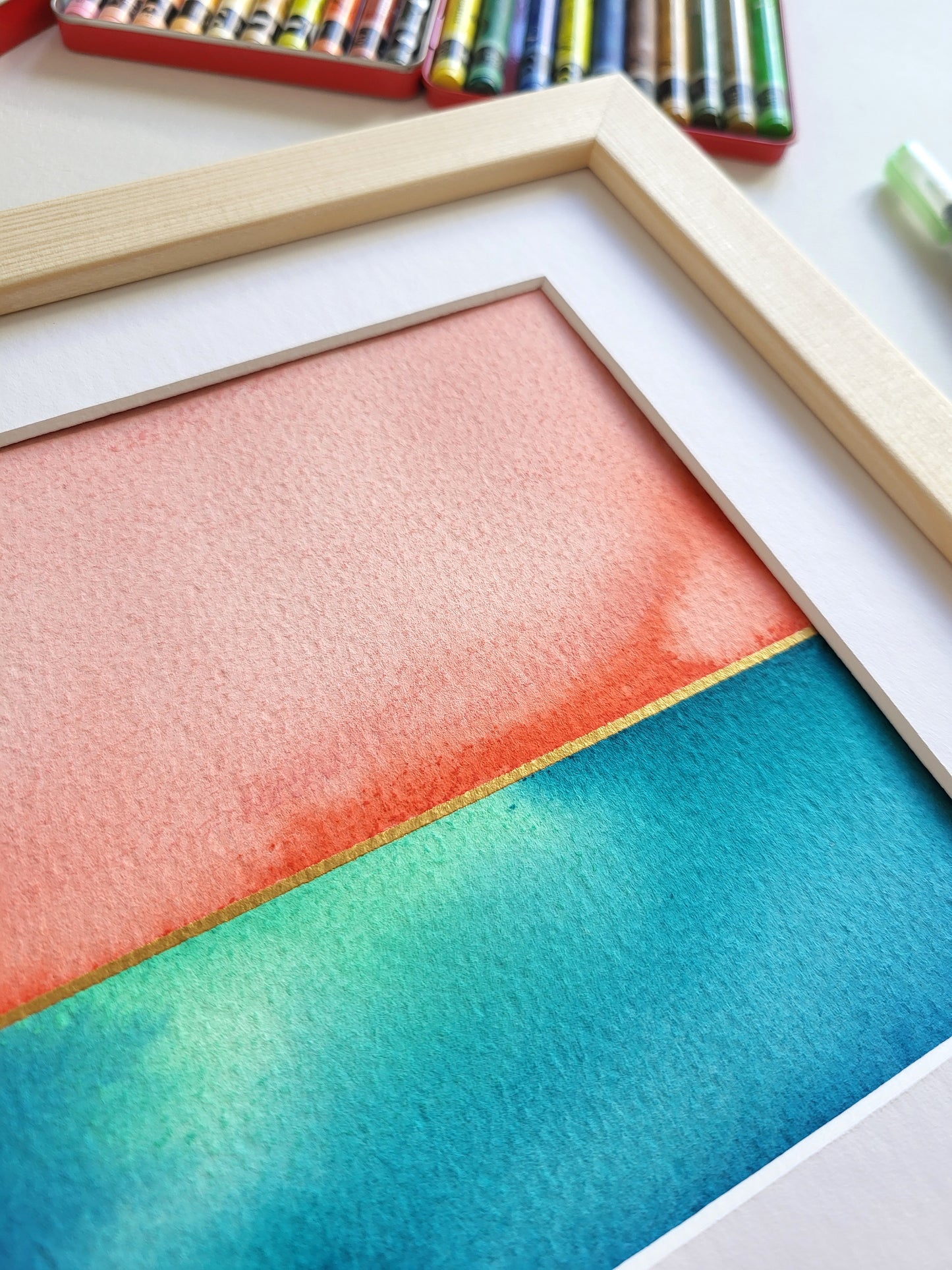 "Golden Horizon XV" - 20 x 20 cm