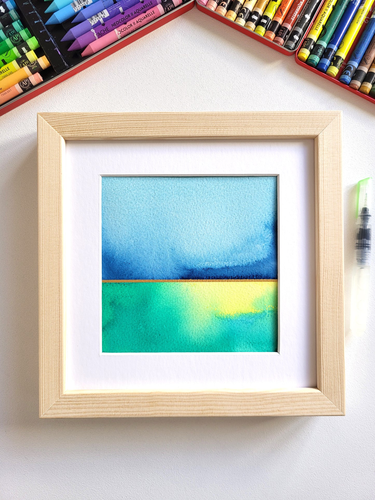 "Golden Horizon XVI" - 20 x 20 cm