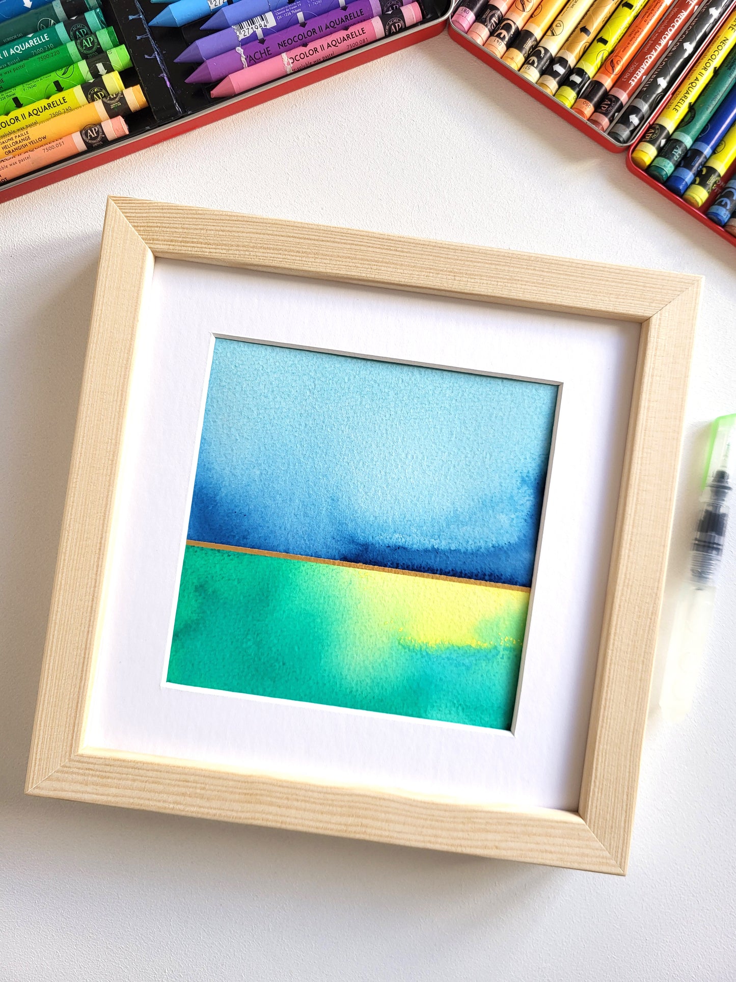 "Golden Horizon XVI" - 20 x 20 cm