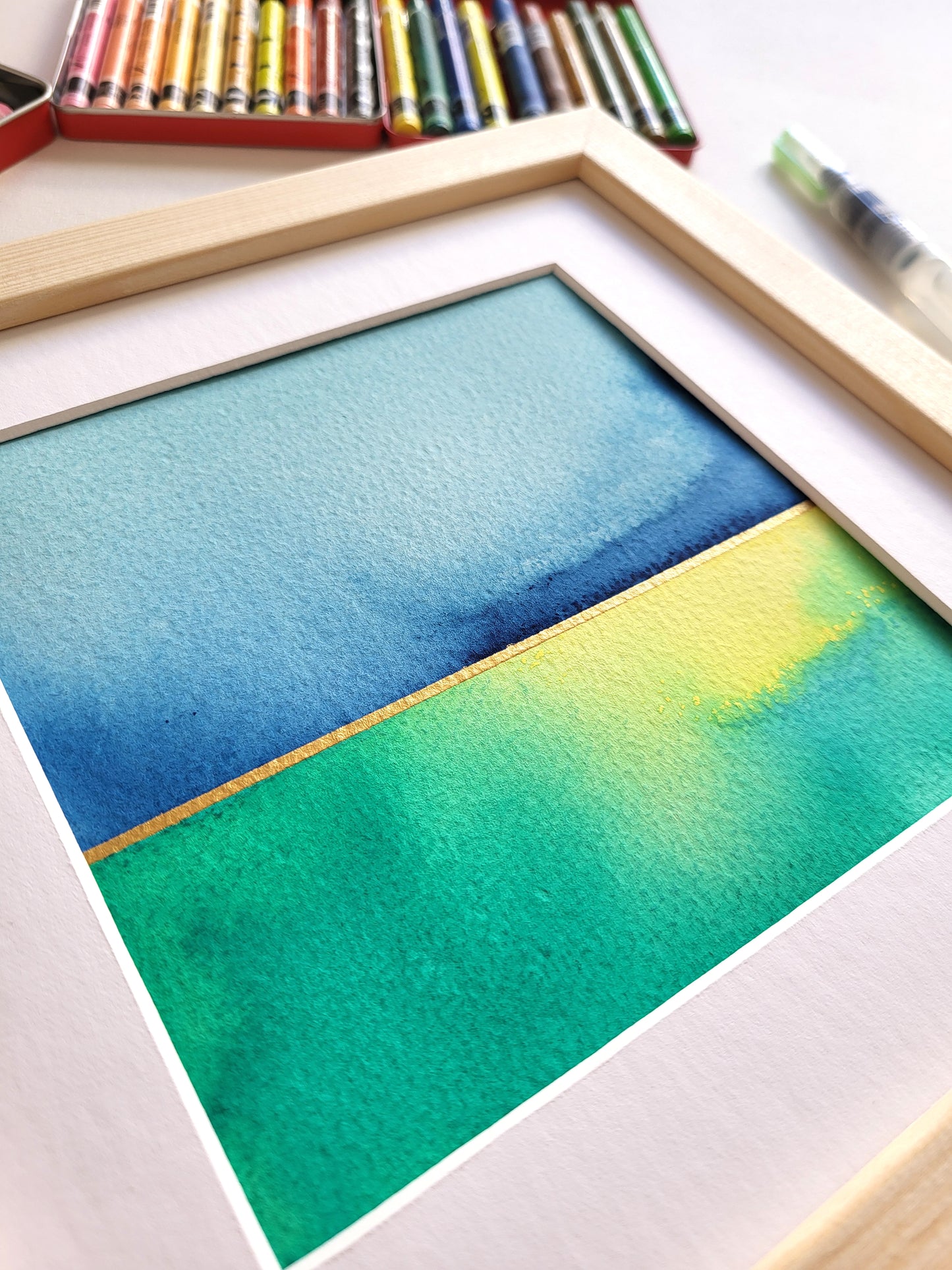 "Golden Horizon XVI" - 20 x 20 cm