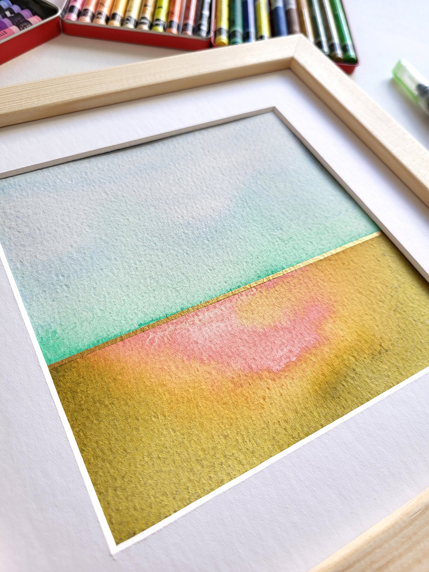 "Golden Horizon XVII" - 20 x 20 cm