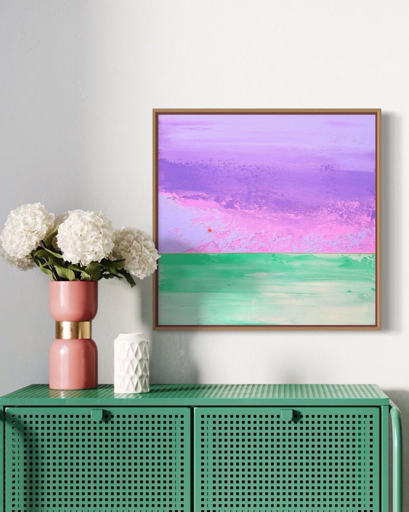 "Sage Fields" - 40 x 40 cm