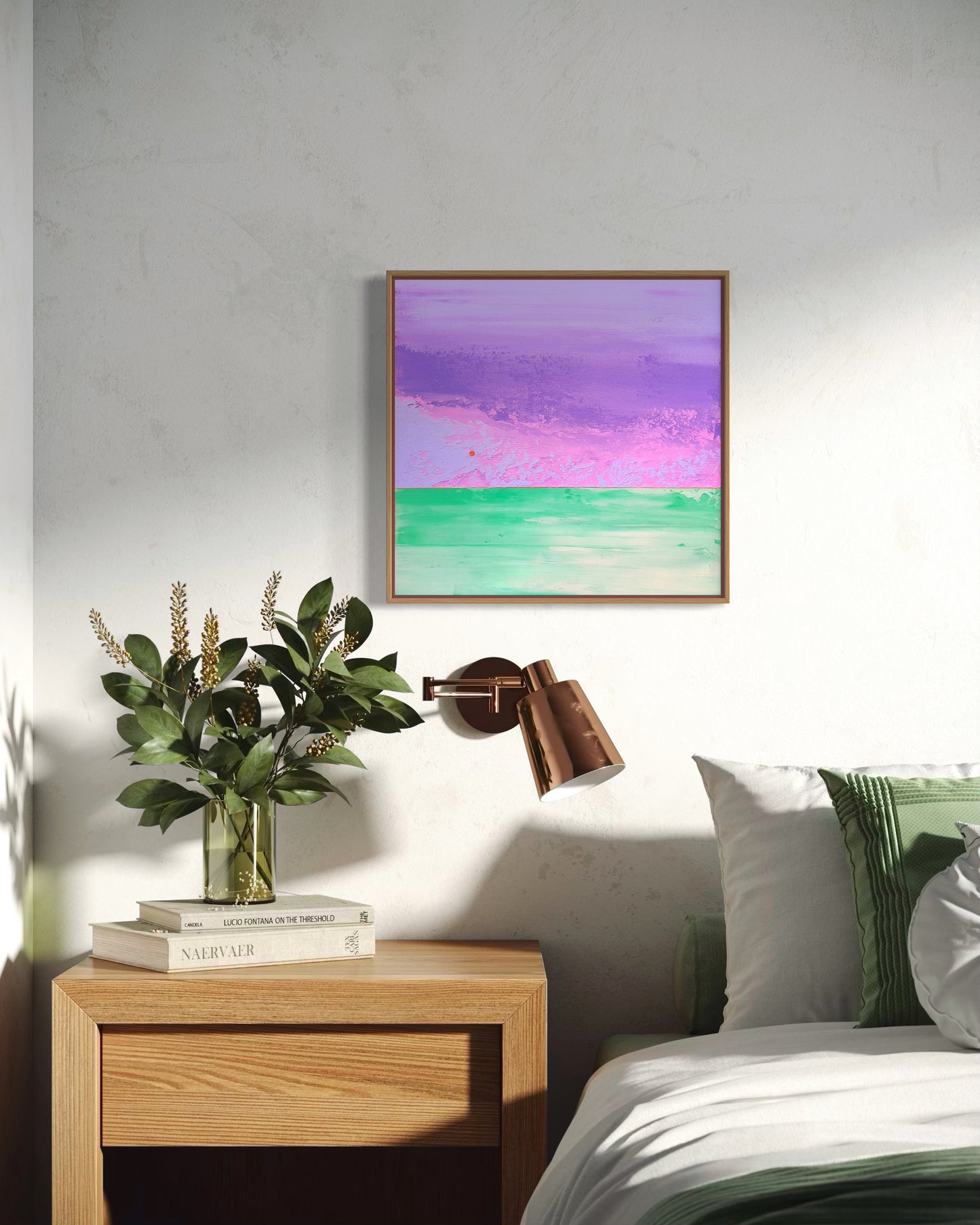 "Sage Fields" - 40 x 40 cm