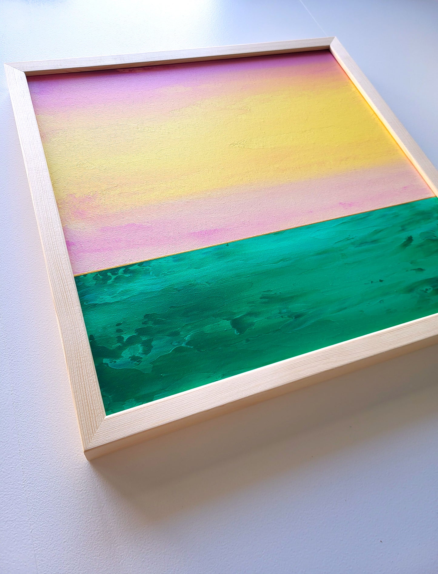 "Emerald Depths" - 40 x 40 cm