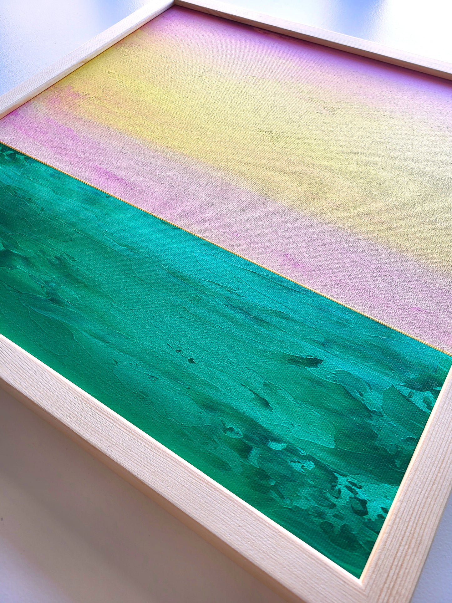 "Emerald Depths" - 40 x 40 cm