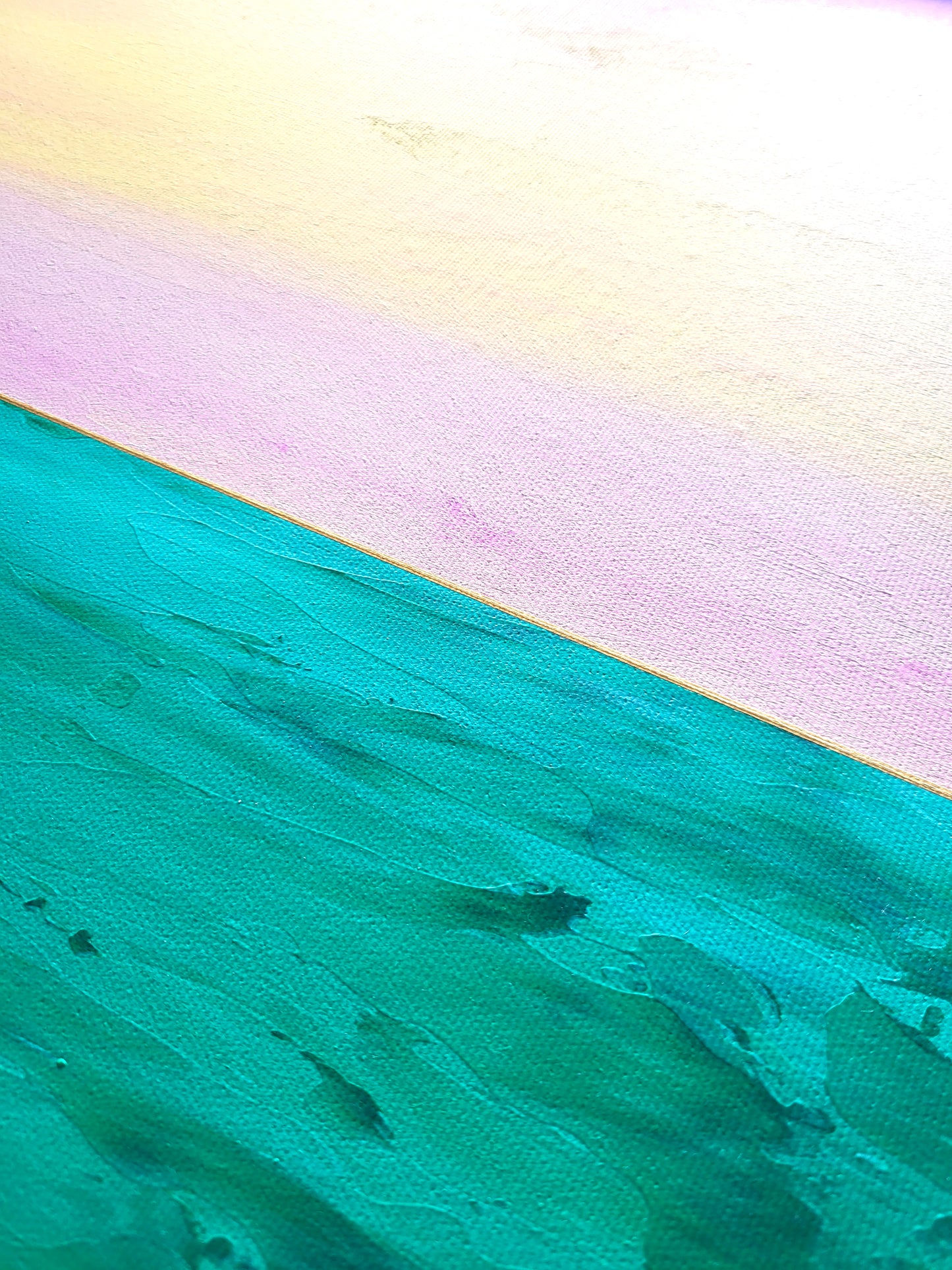 "Emerald Depths" - 40 x 40 cm