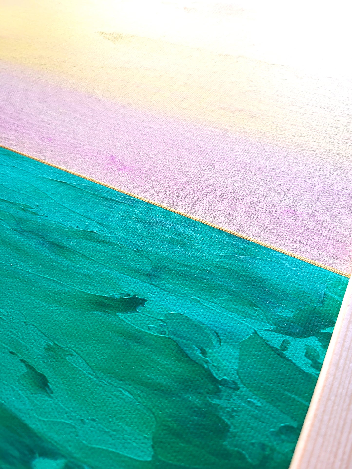 "Emerald Depths" - 40 x 40 cm