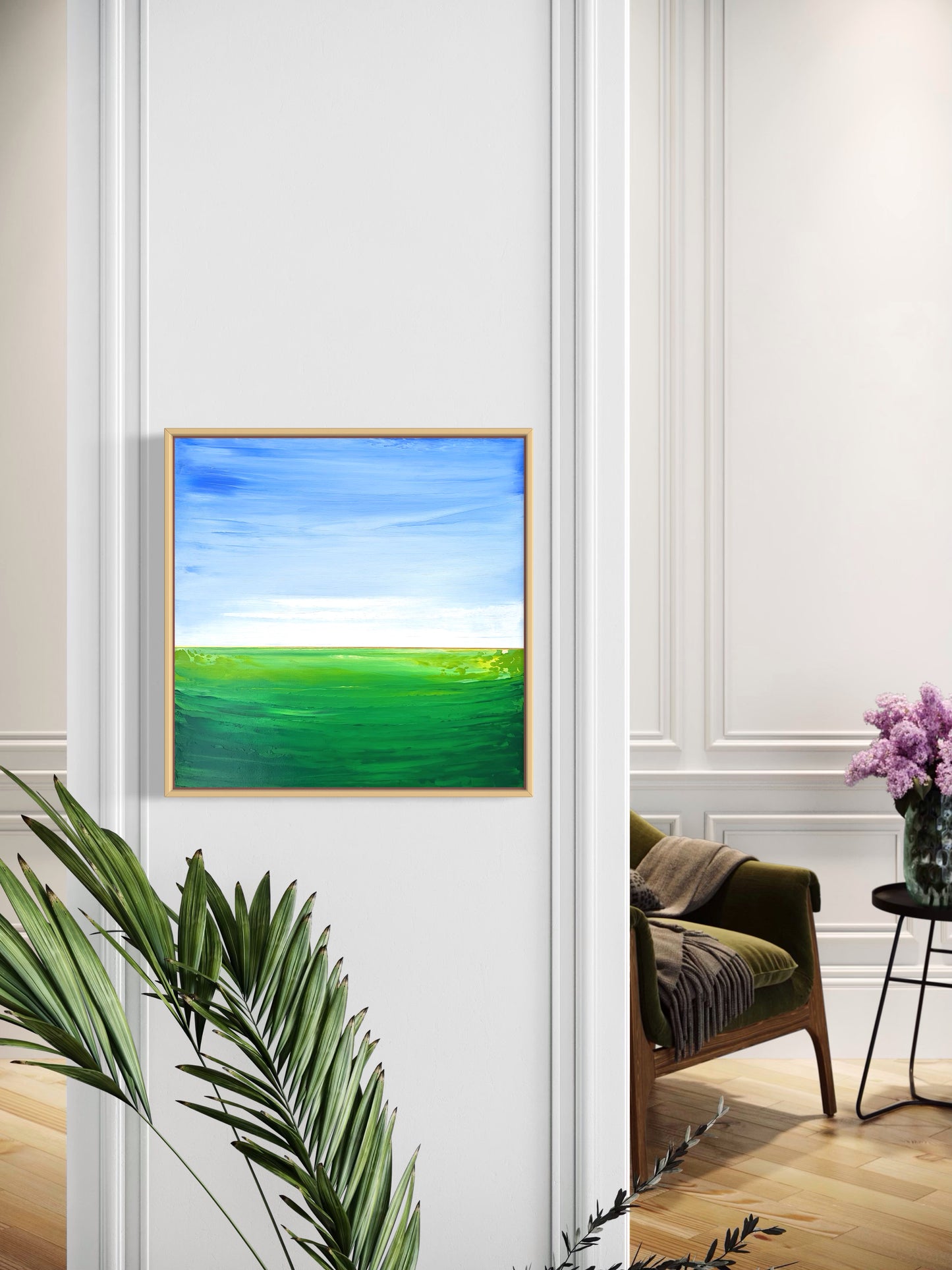 "Green Fields" - 40 x 40 cm