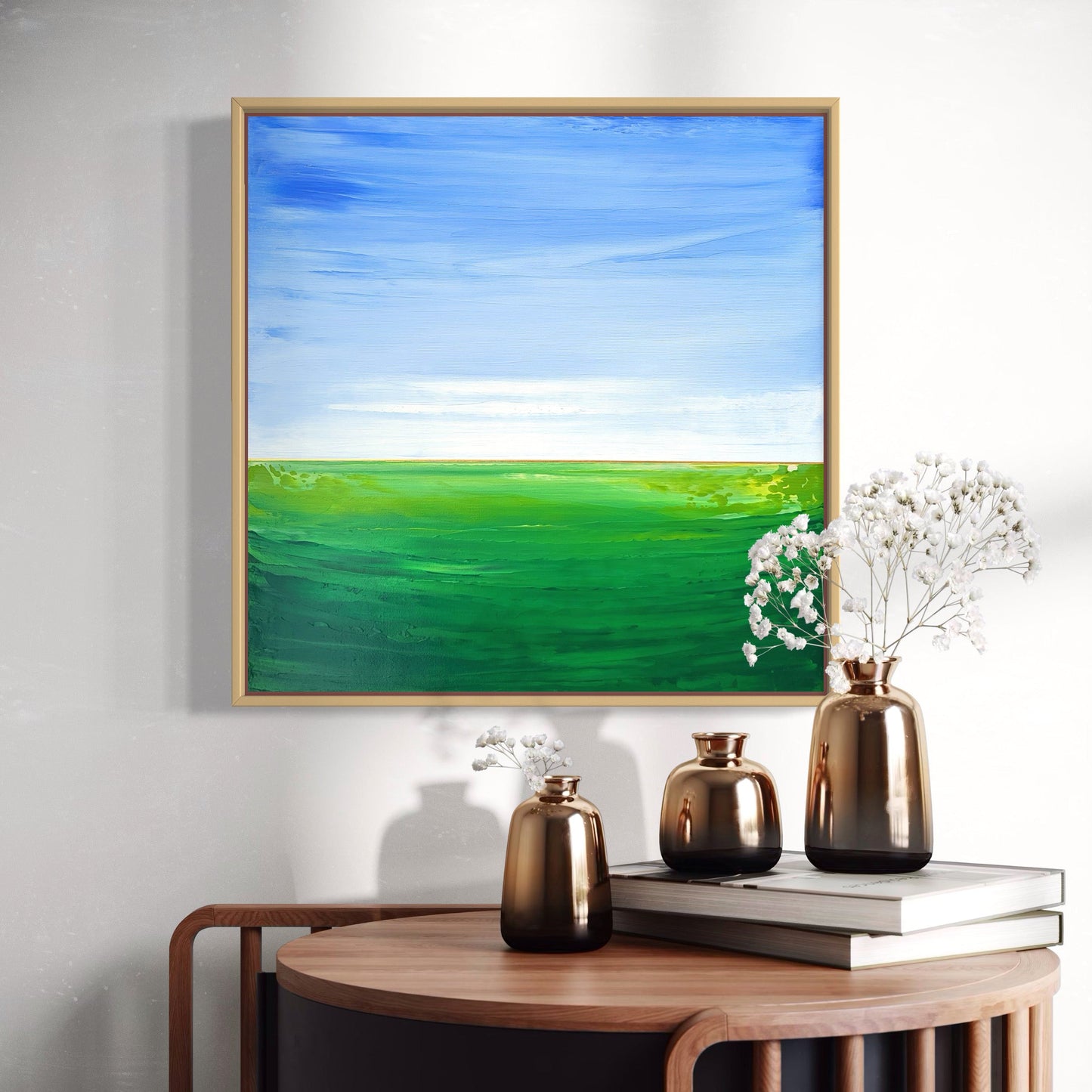 "Green Fields" - 40 x 40 cm