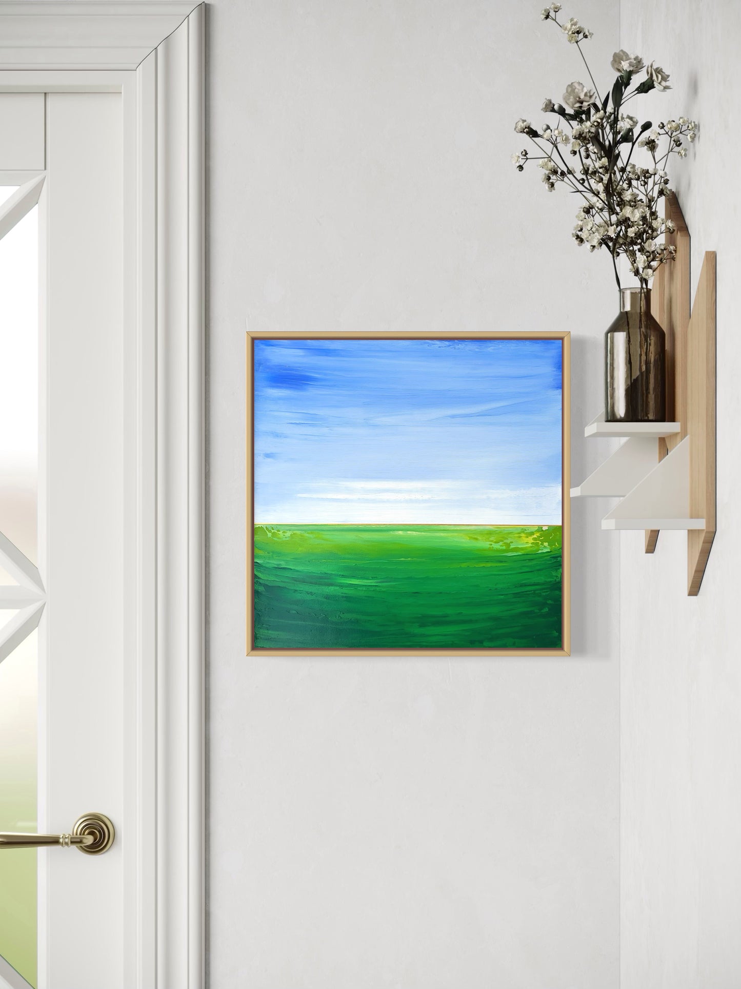 "Green Fields" - 40 x 40 cm