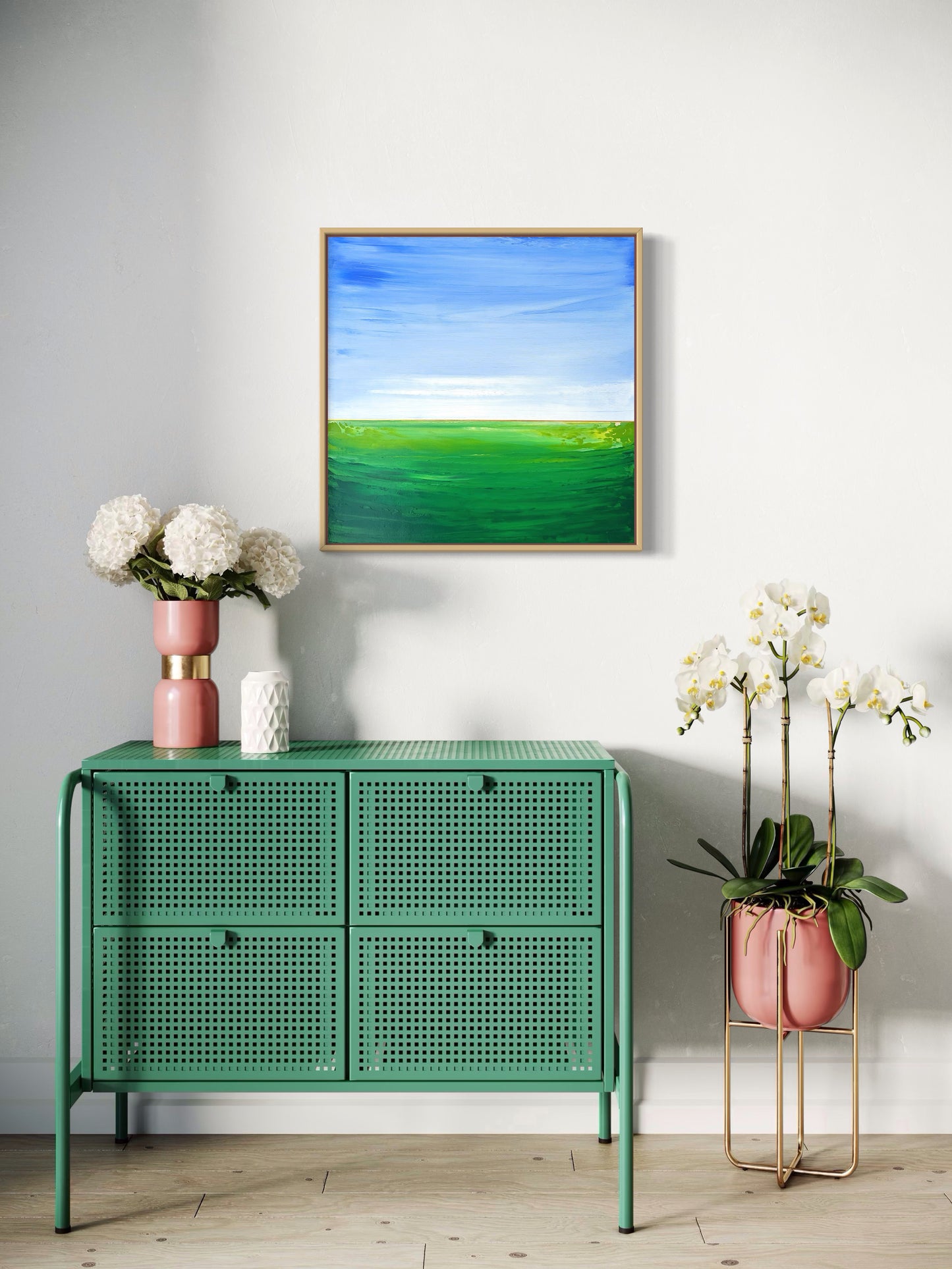 "Green Fields" - 40 x 40 cm