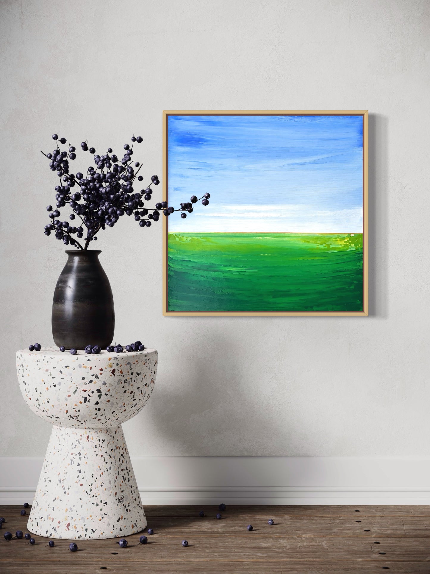 "Green Fields" - 40 x 40 cm