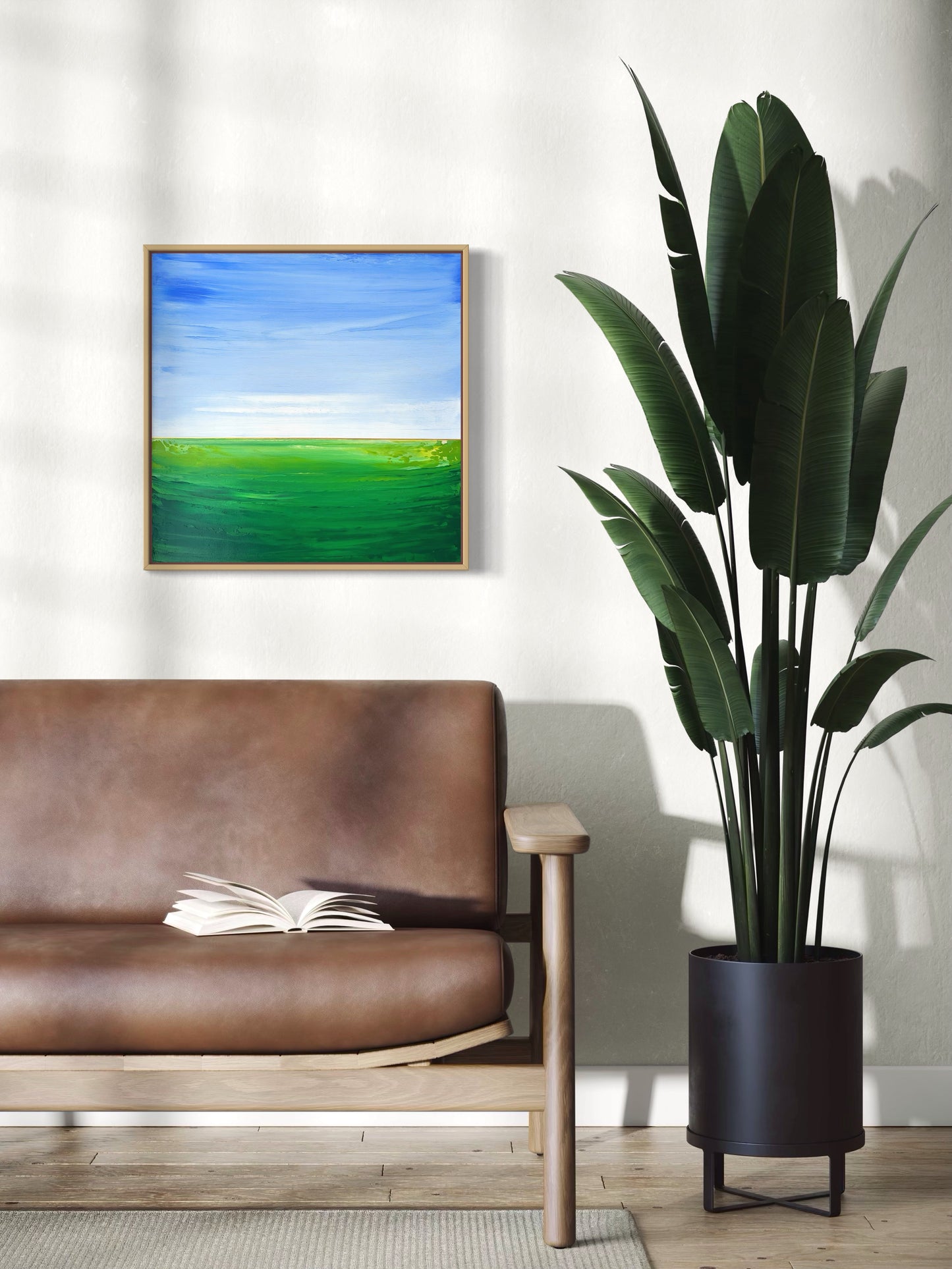 "Green Fields" - 40 x 40 cm