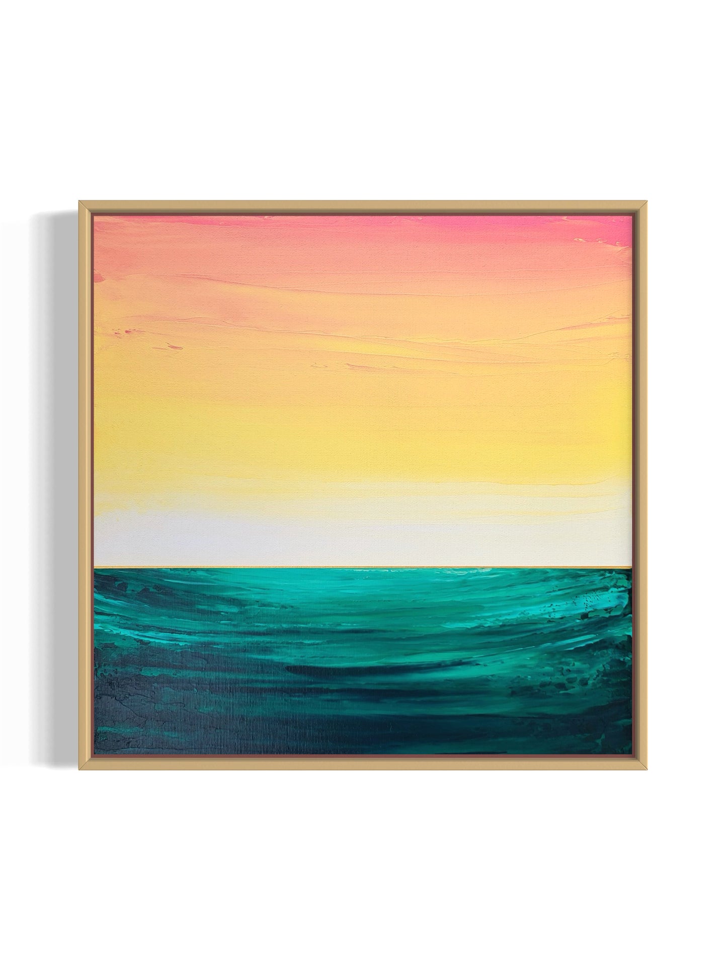 "Whispers Of The Emerald Sea" - 40 x 40 cm