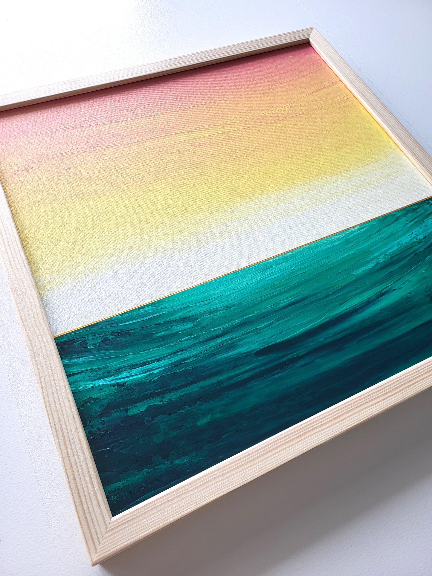 "Whispers Of The Emerald Sea" - 40 x 40 cm