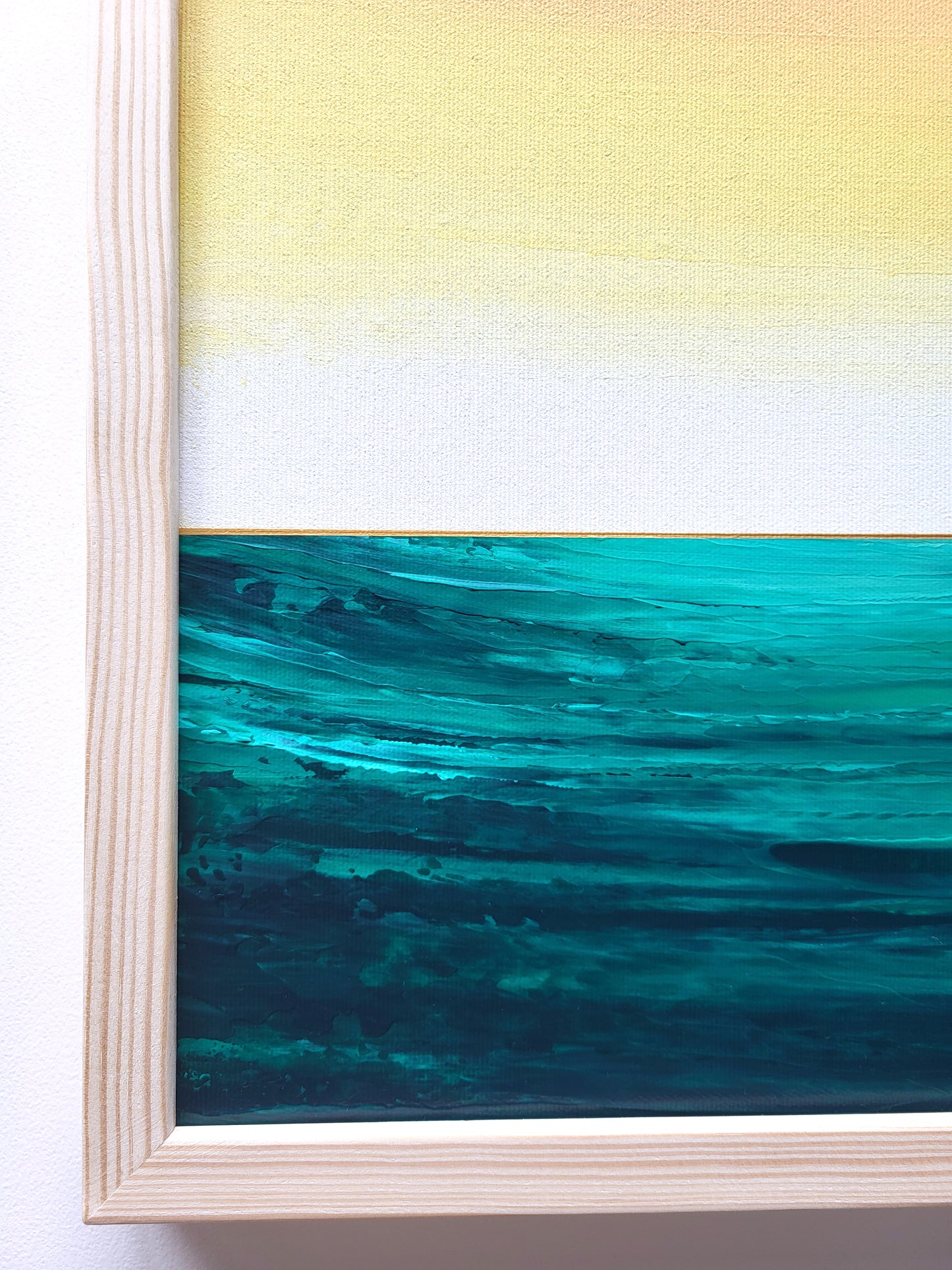 "Whispers Of The Emerald Sea" - 40 x 40 cm