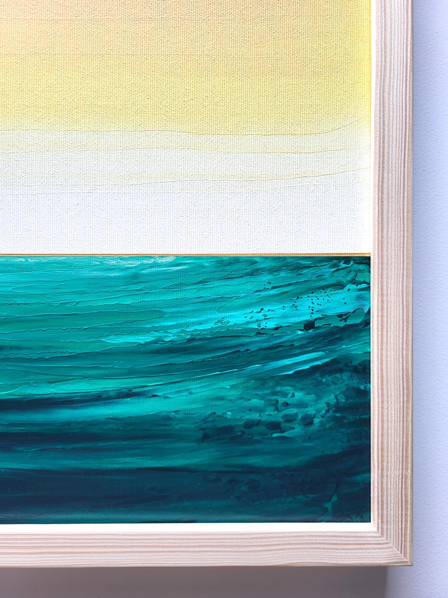 "Whispers Of The Emerald Sea" - 40 x 40 cm