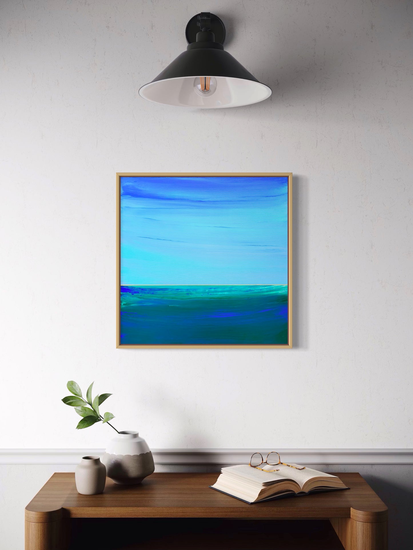 "Lake Depths" - 40 x 40 cm