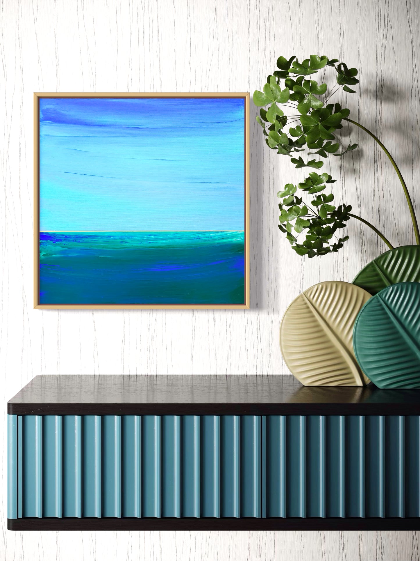 "Lake Depths" - 40 x 40 cm