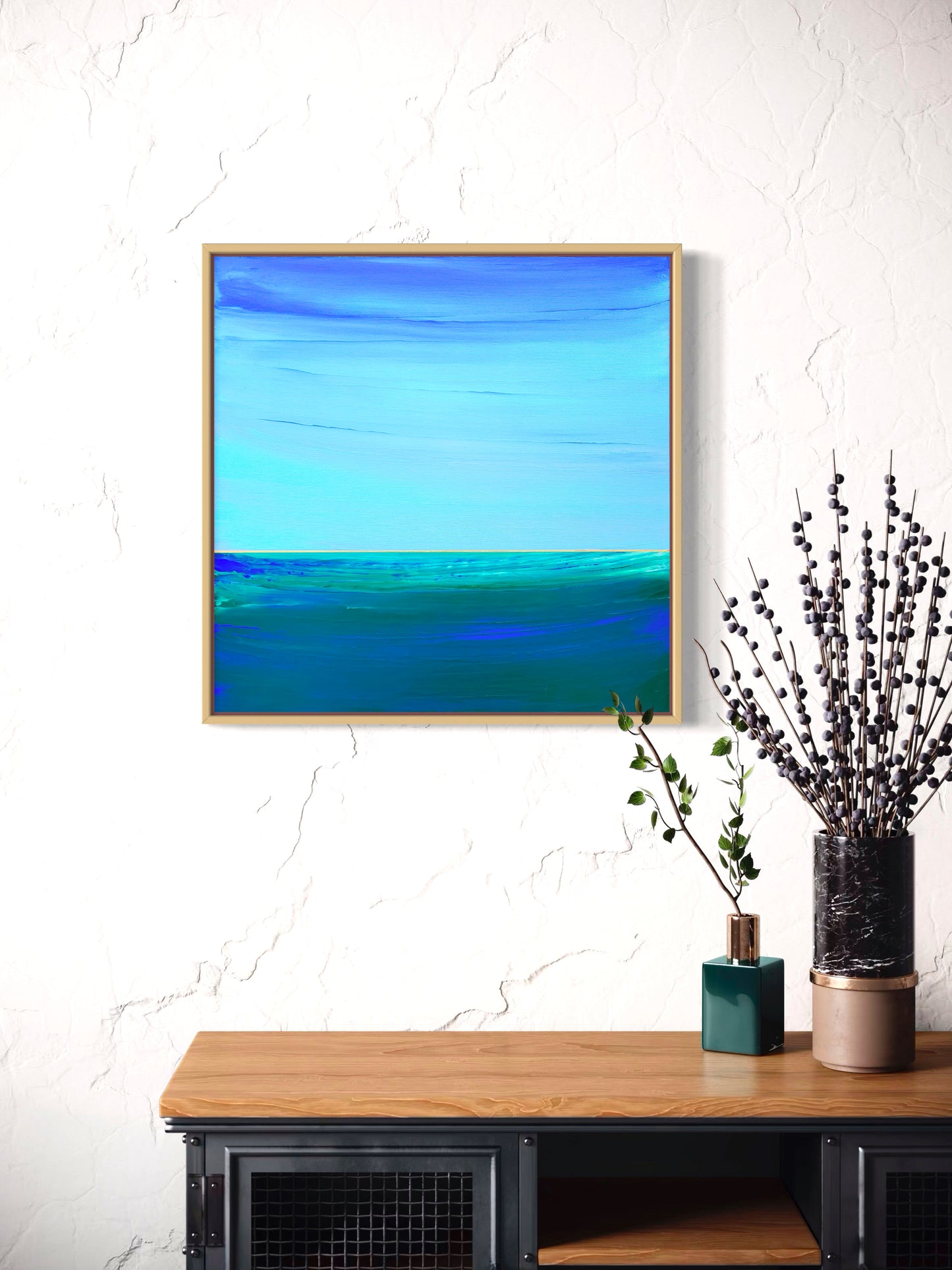 "Lake Depths" - 40 x 40 cm