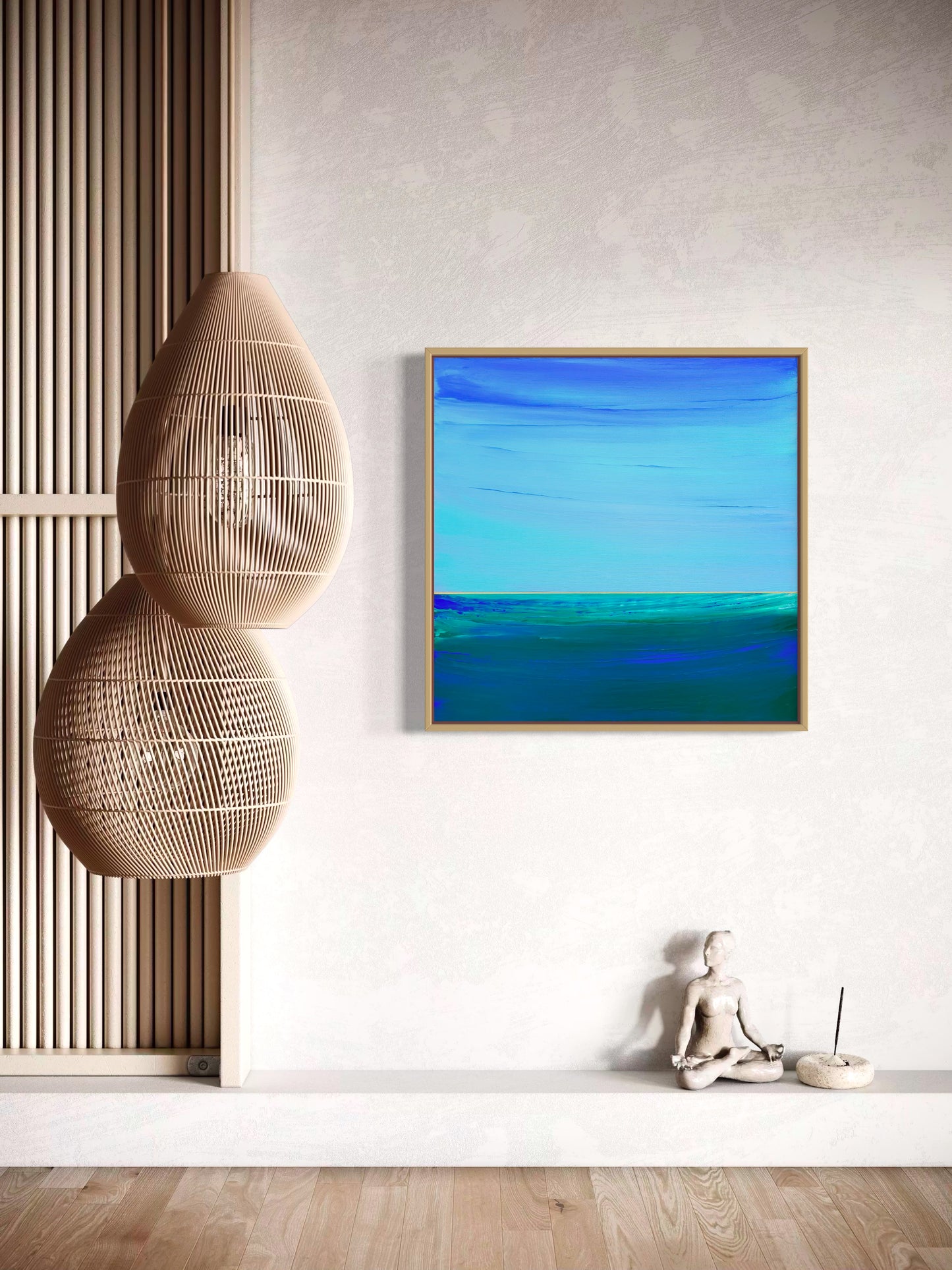 "Lake Depths" - 40 x 40 cm