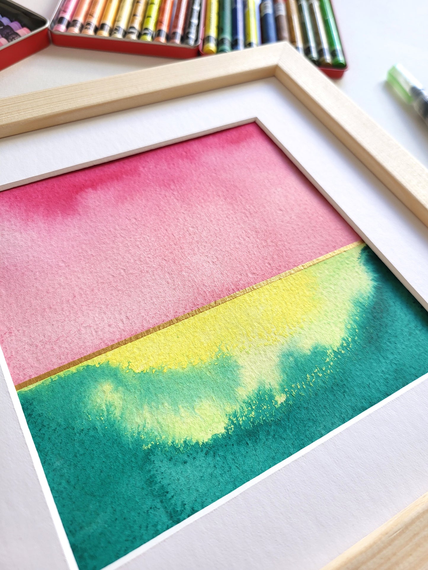 "Golden Horizon XXI" - 20 x 20 cm