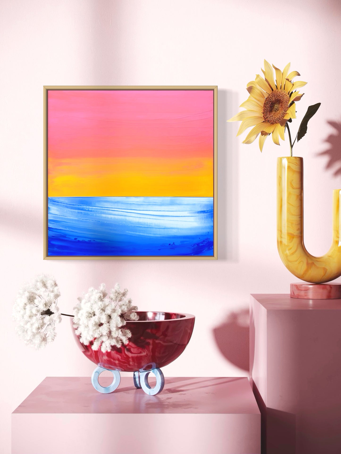 "Lake Of Light" - 40 x 40 cm