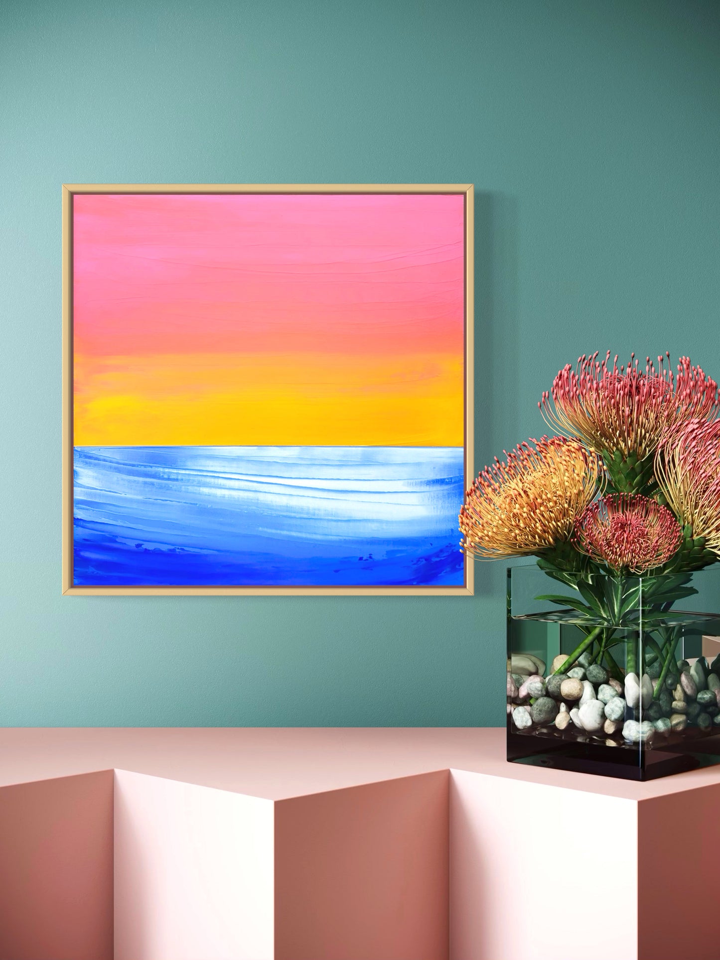 "Lake Of Light" - 40 x 40 cm