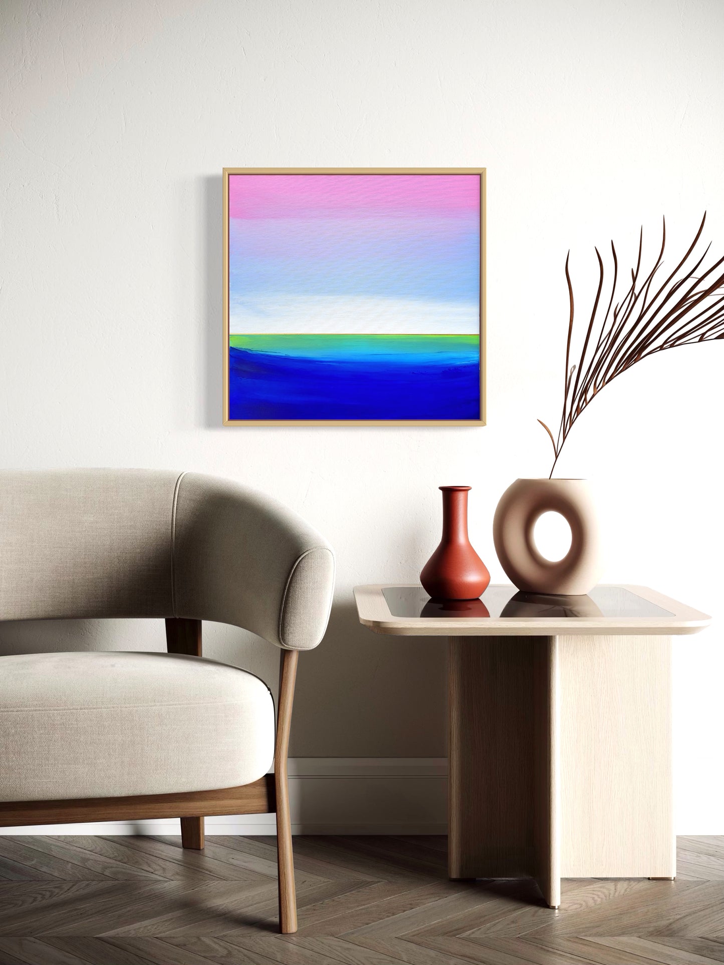 "Lake Journey" - 40 x 40 cm