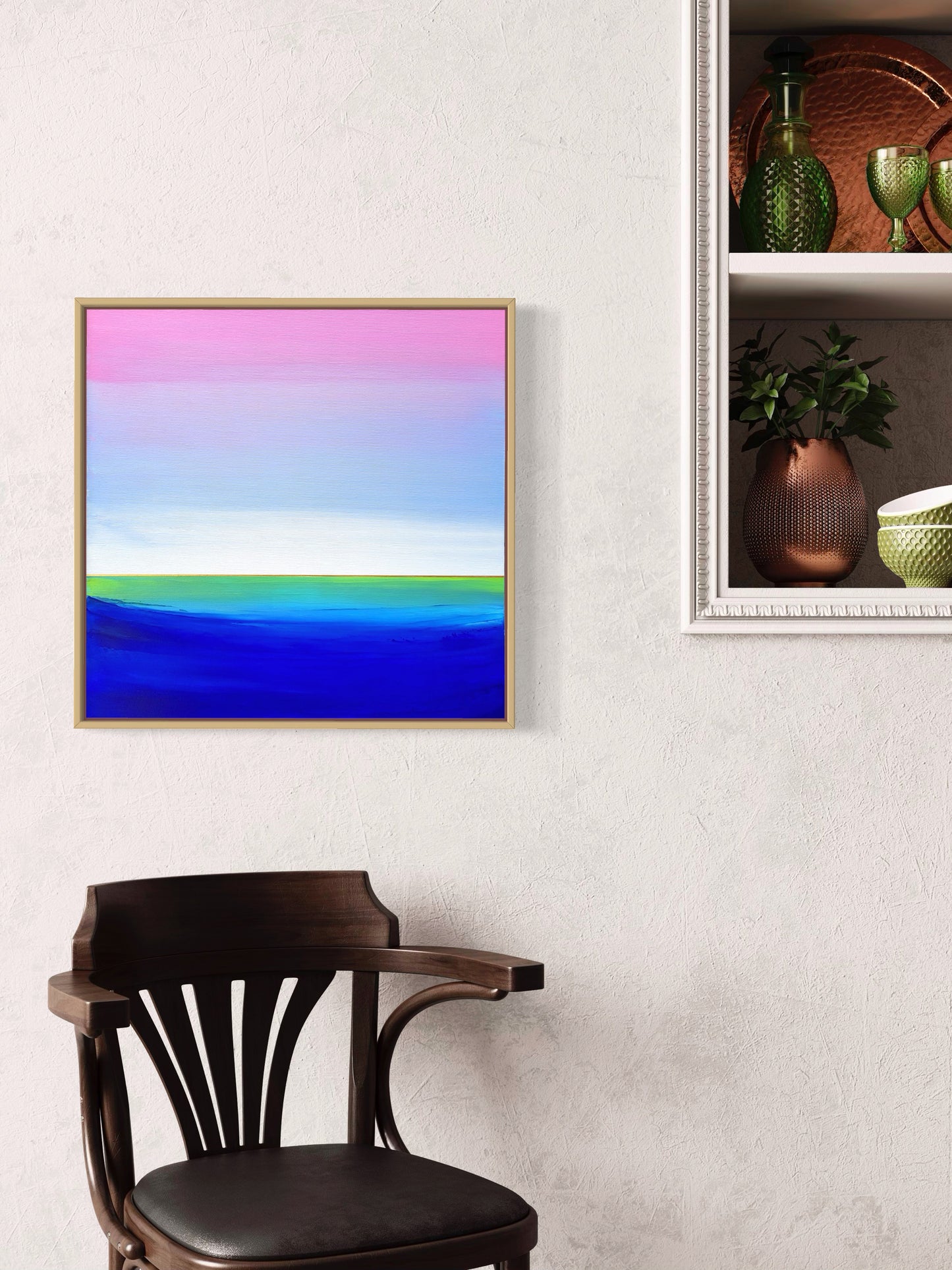 "Lake Journey" - 40 x 40 cm