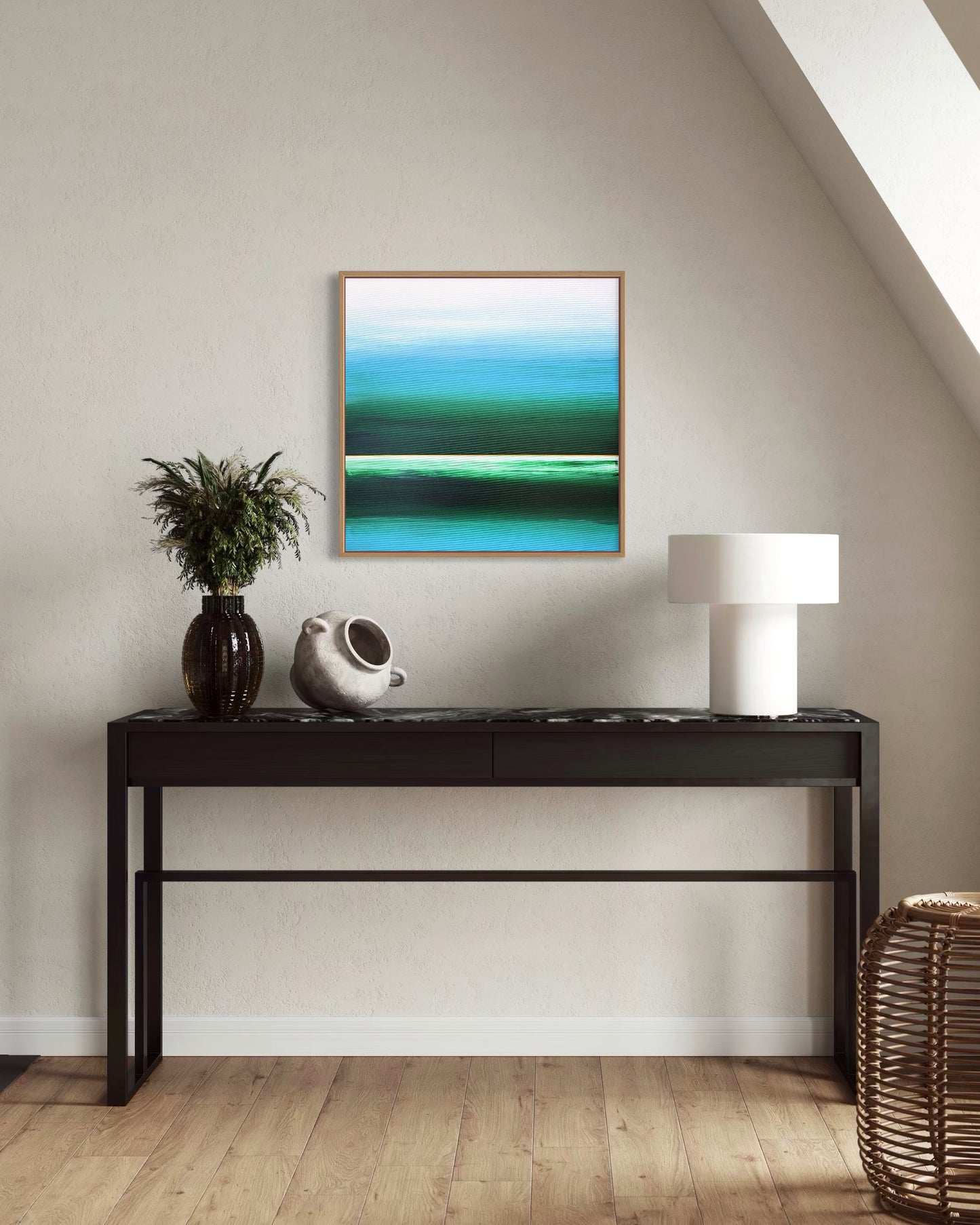 "Foggy Fields" - 40 x 40 cm