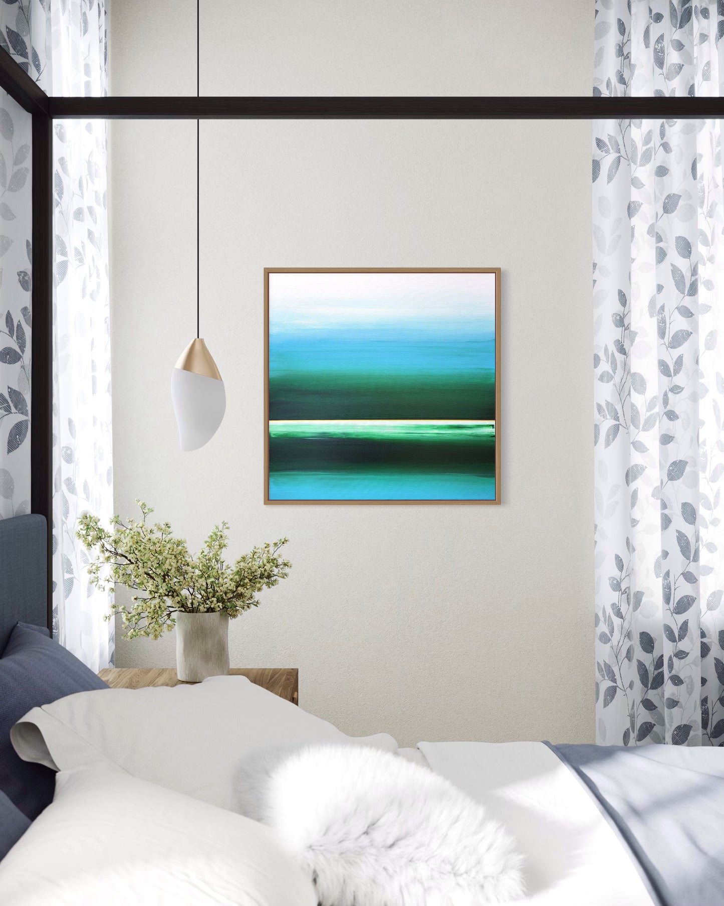 "Foggy Fields" - 40 x 40 cm