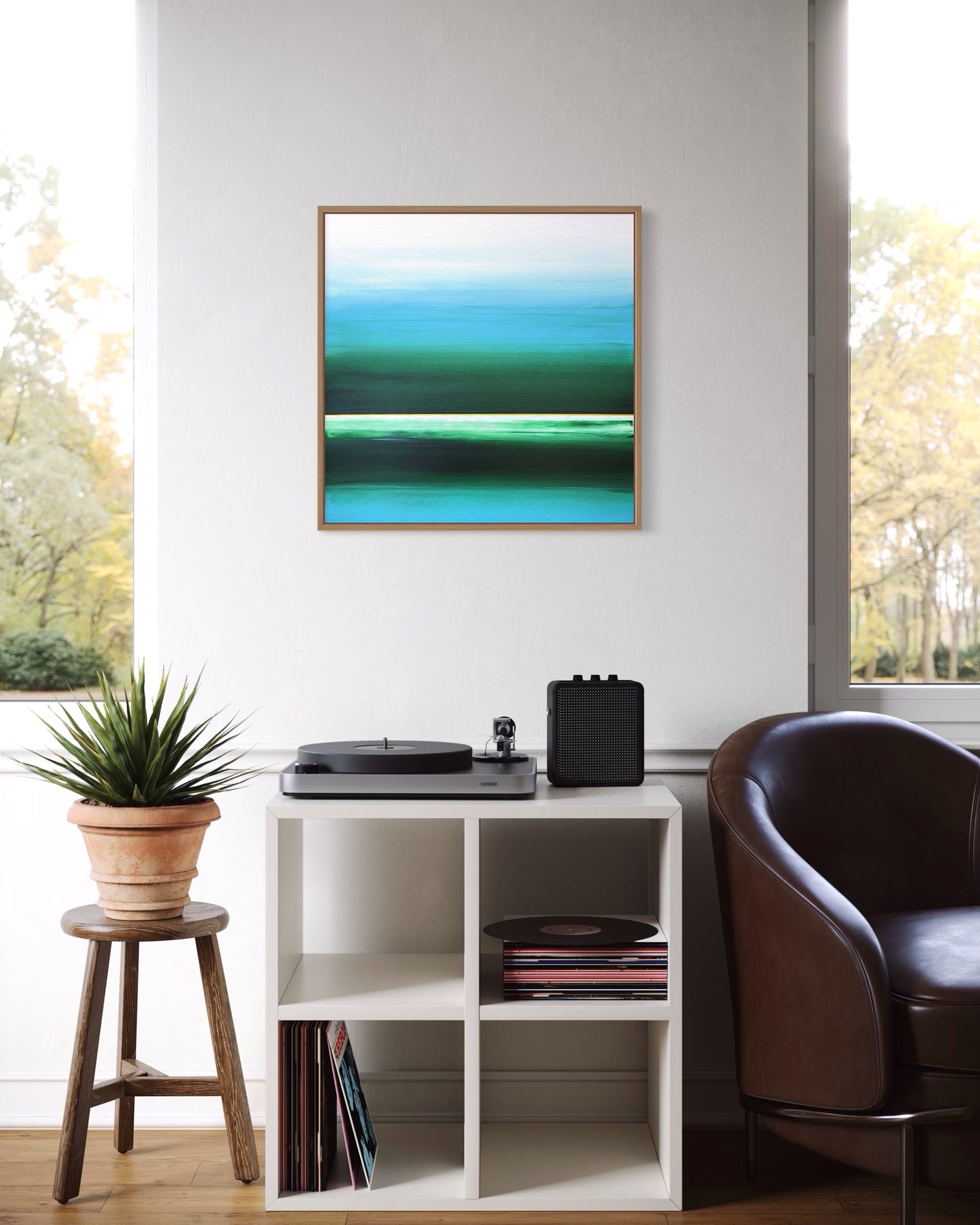 "Foggy Fields" - 40 x 40 cm