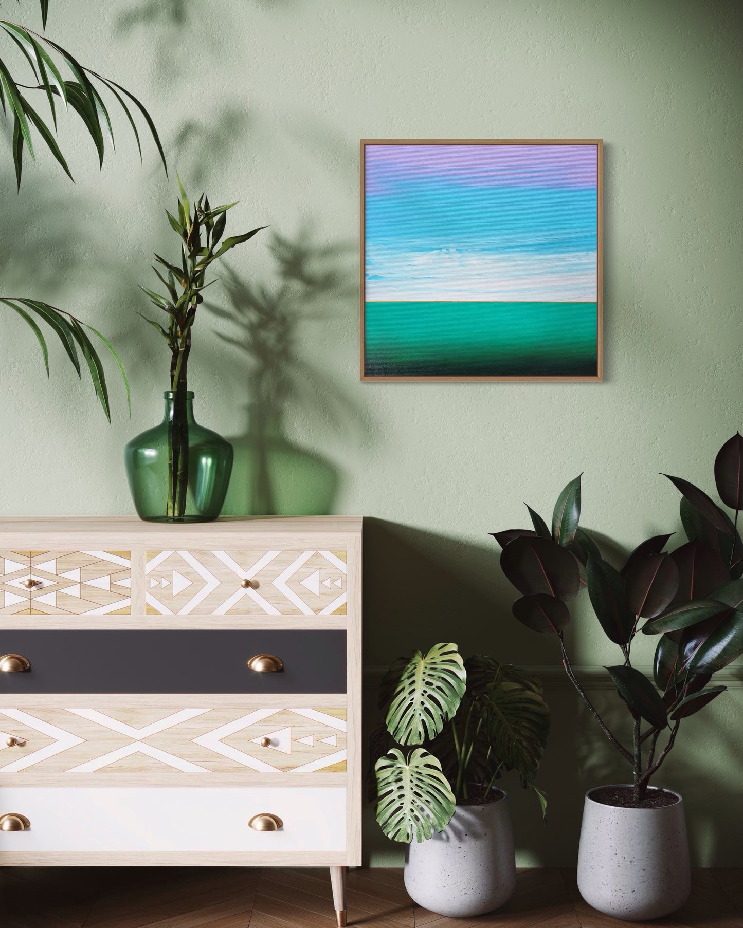 "Clouds And Sea" - 20 x 20 cm