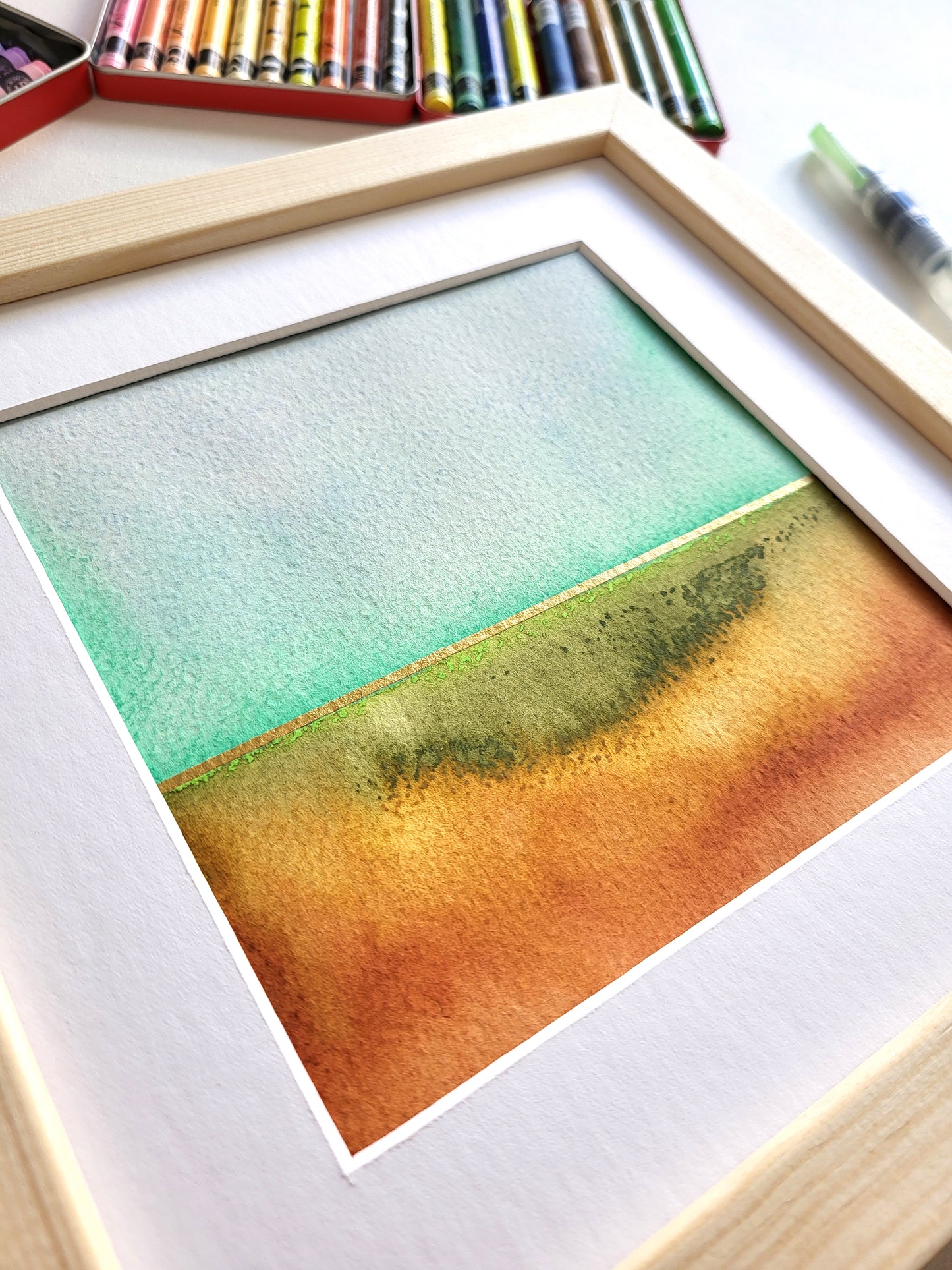 "Golden Horizon XXIV" - 20 x 20 cm