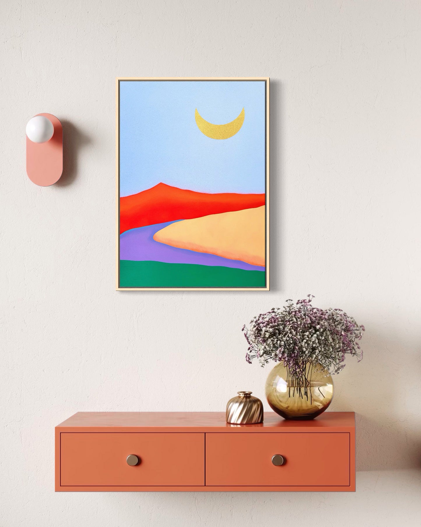 "Red Mountain Moon" - 42 x 59,7 cm (A2)