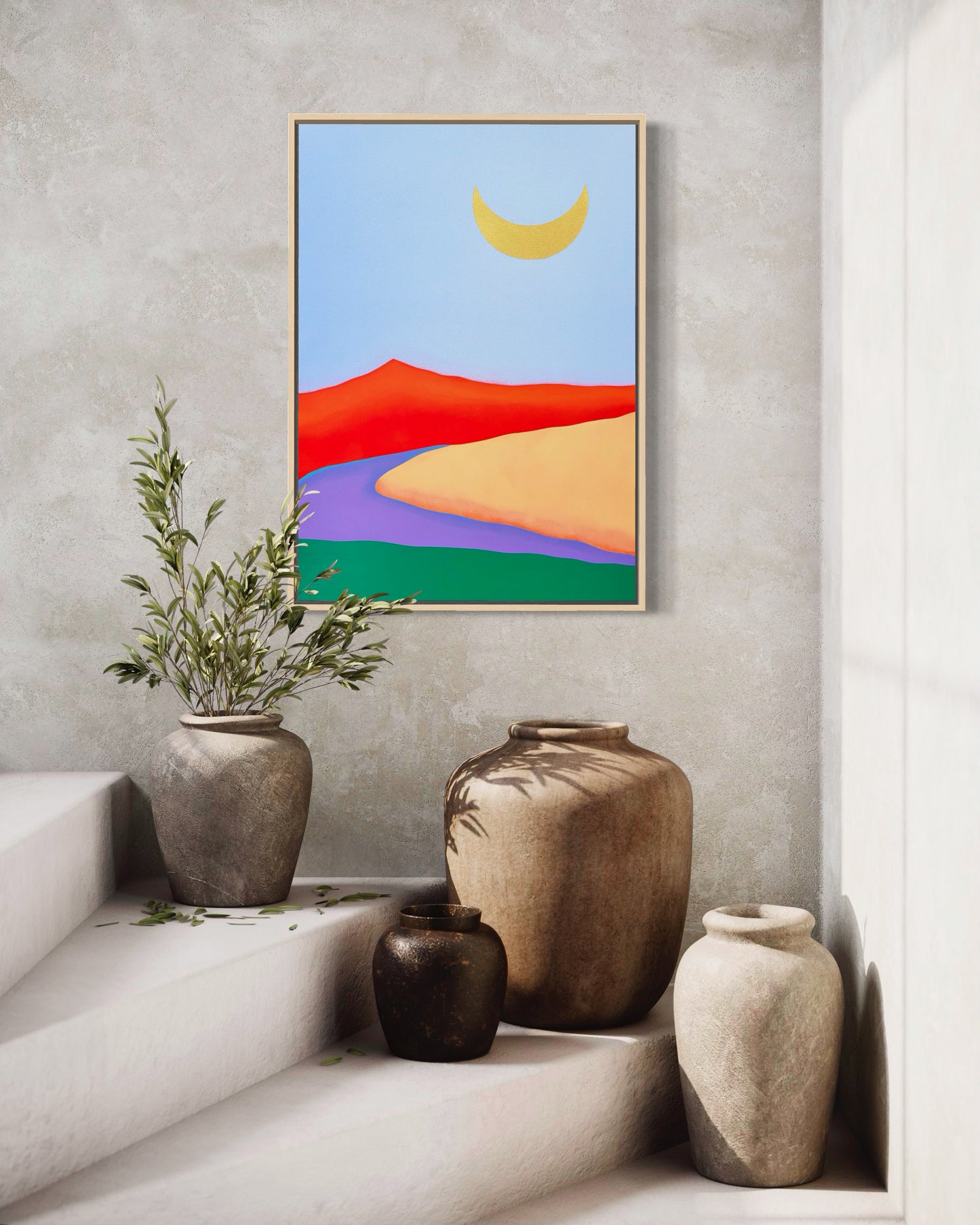 "Red Mountain Moon" - 42 x 59,7 cm (A2)