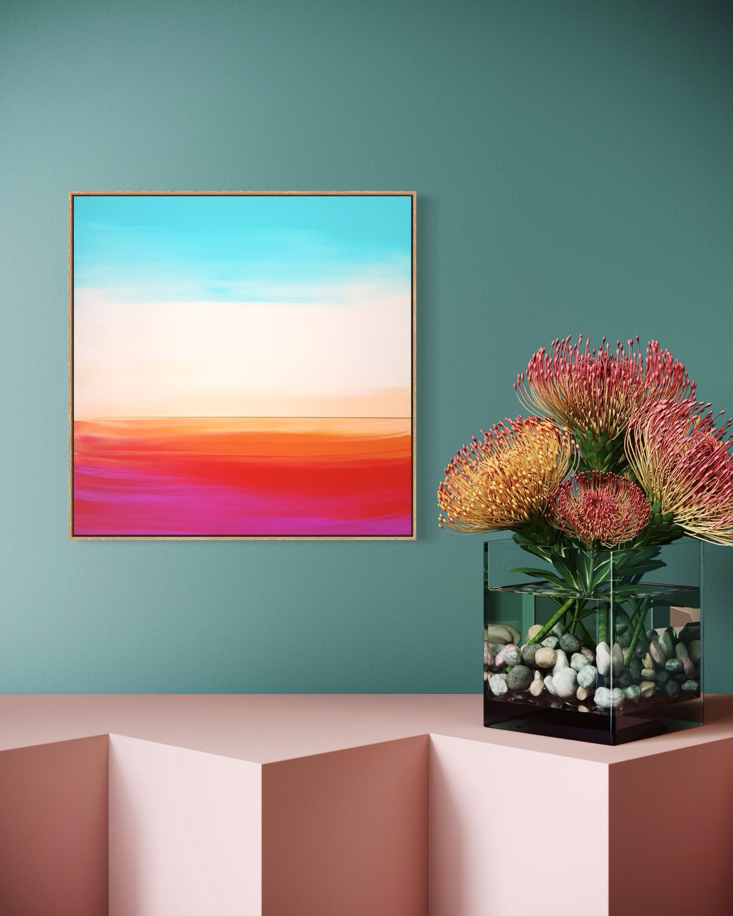 "Song of the Sun and the Wind" - 40 x 40 cm