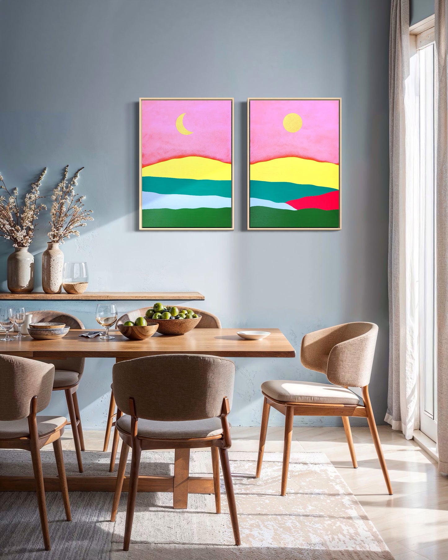 "Summer Fields" -Dyptyk- 2 x 42 x 59,7 cm (A2)