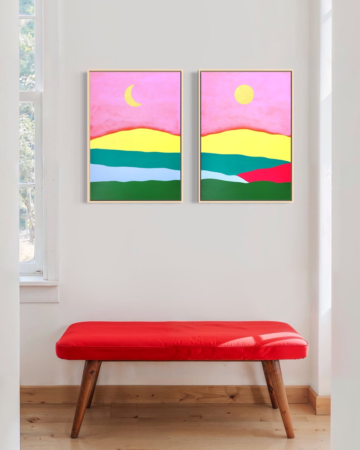 "Summer Fields" -Dyptyk- 2 x 42 x 59,7 cm (A2)