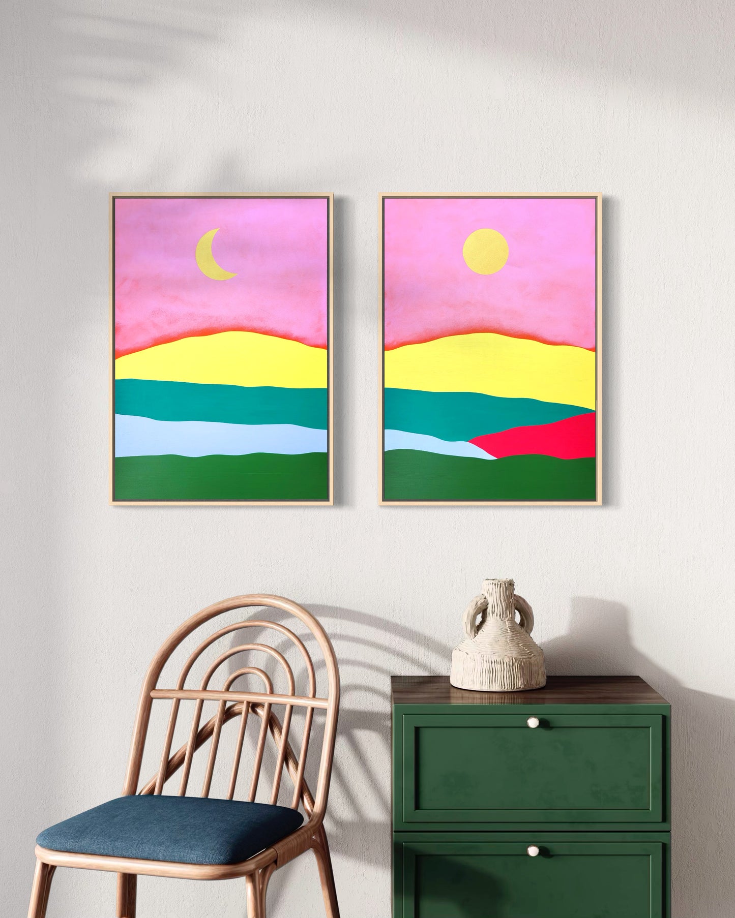 "Summer Fields" -Dyptyk- 2 x 42 x 59,7 cm (A2)