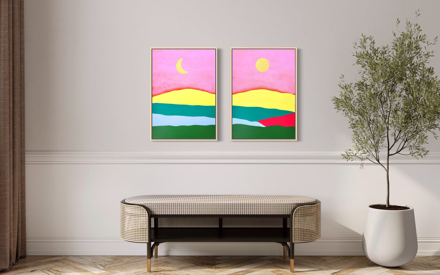 "Summer Fields" -Dyptyk- 2 x 42 x 59,7 cm (A2)