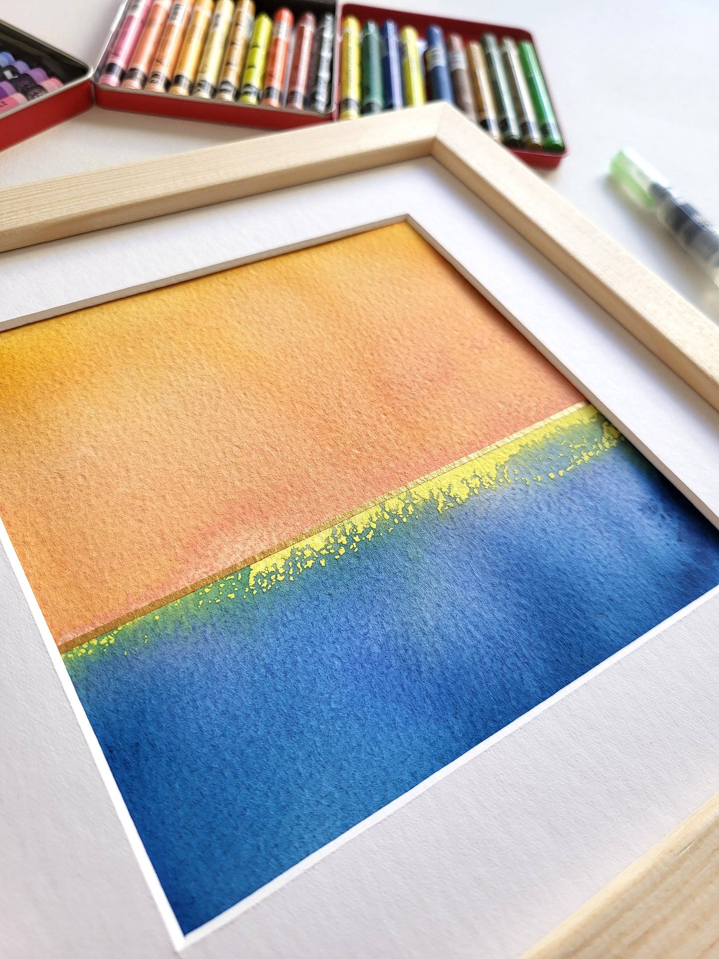 "Golden Horizon XXVIII" - 20 x 20 cm