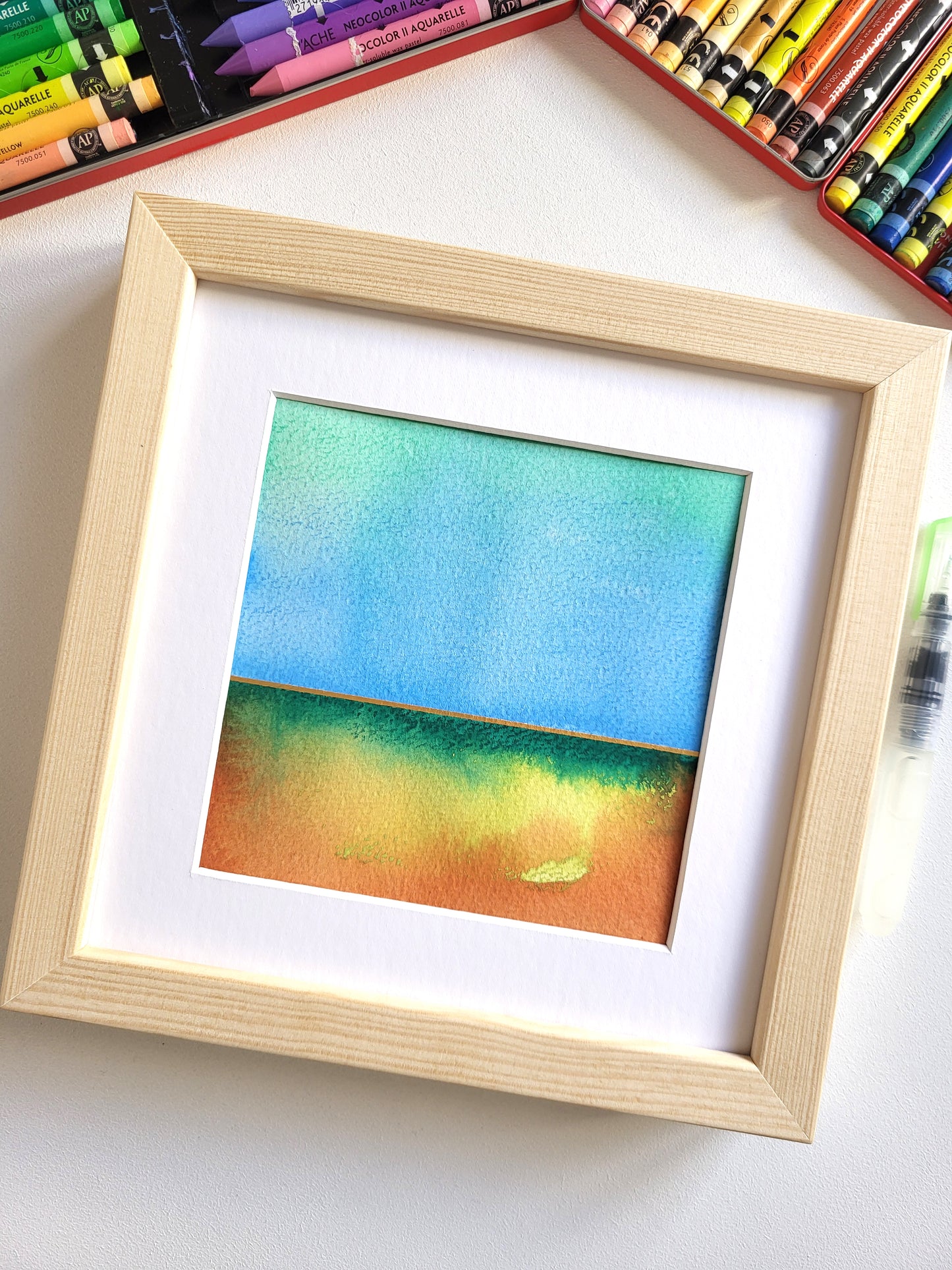 "Golden Horizon XXX" - 20 x 20 cm