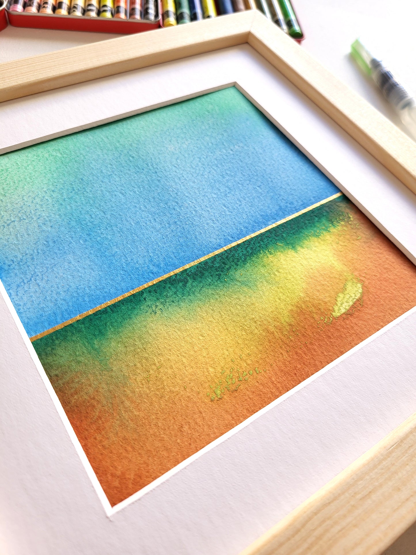 "Golden Horizon XXX" - 20 x 20 cm