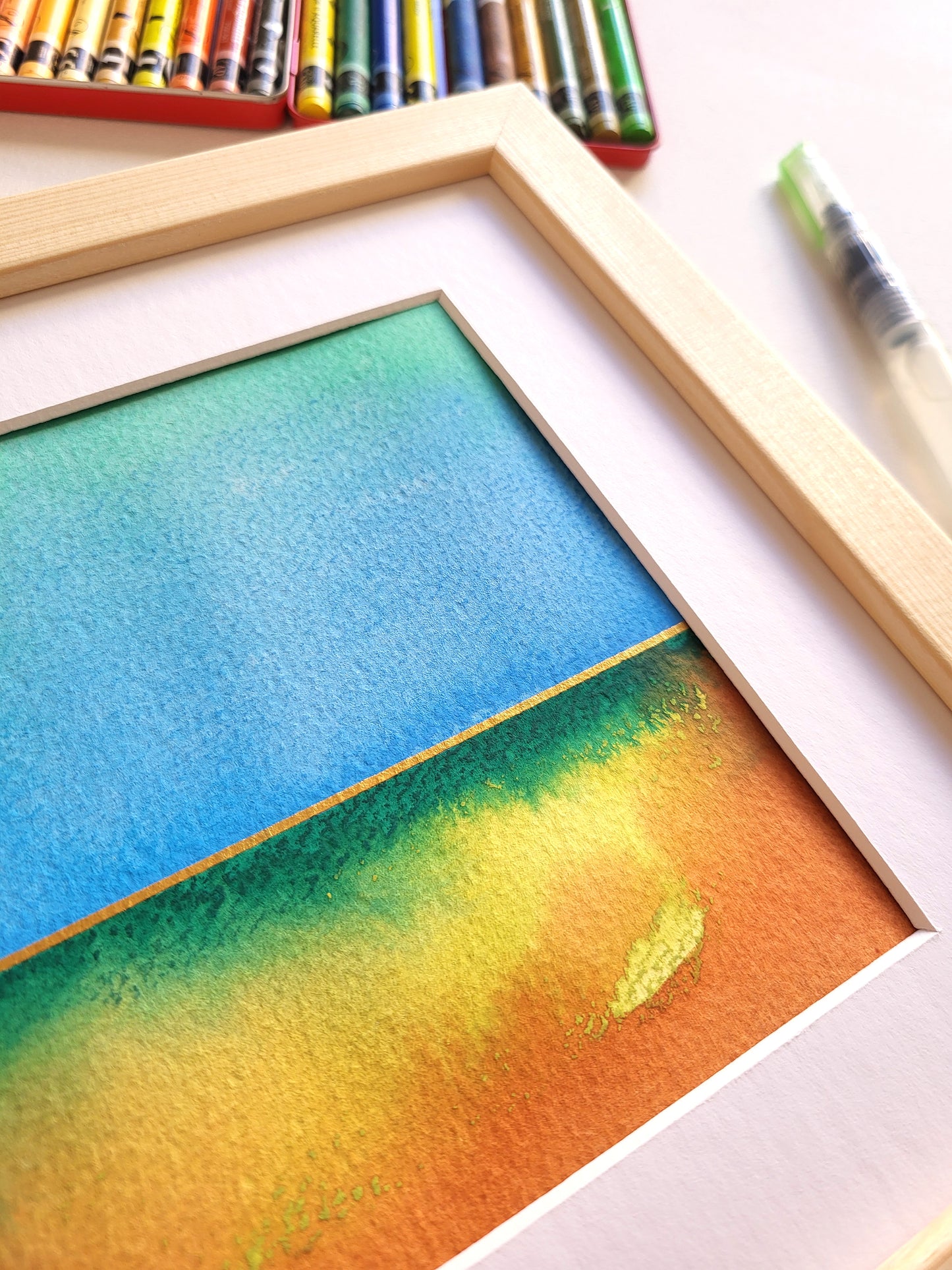 "Golden Horizon XXX" - 20 x 20 cm