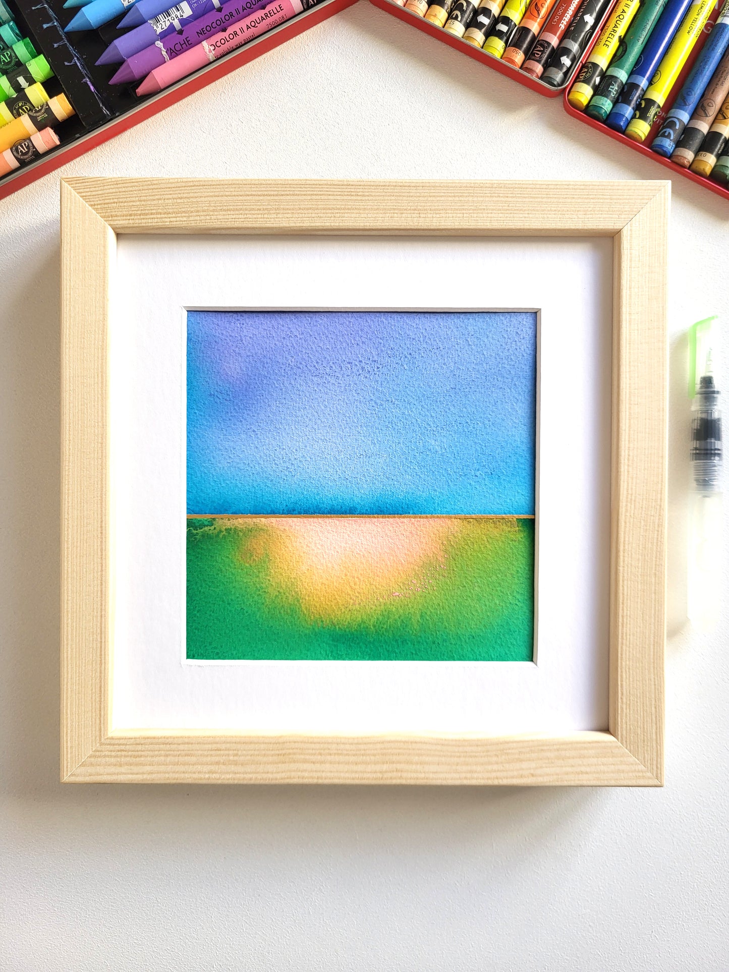"Golden Horizon XXXIV" - 20 x 20 cm