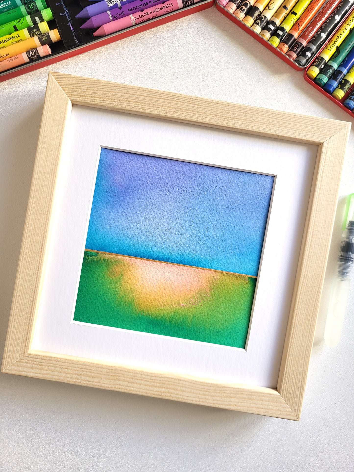 "Golden Horizon XXXIV" - 20 x 20 cm