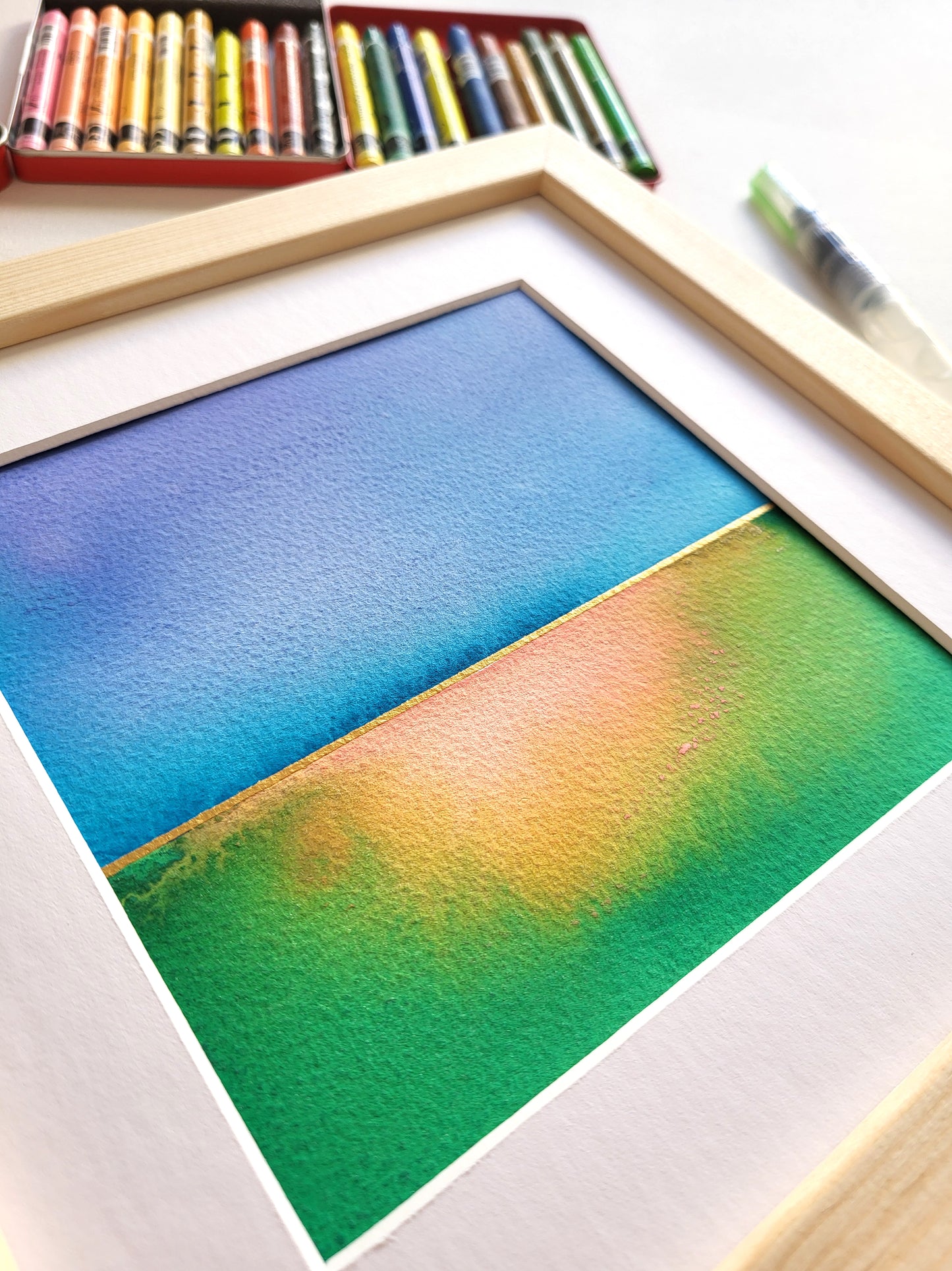 "Golden Horizon XXXIV" - 20 x 20 cm