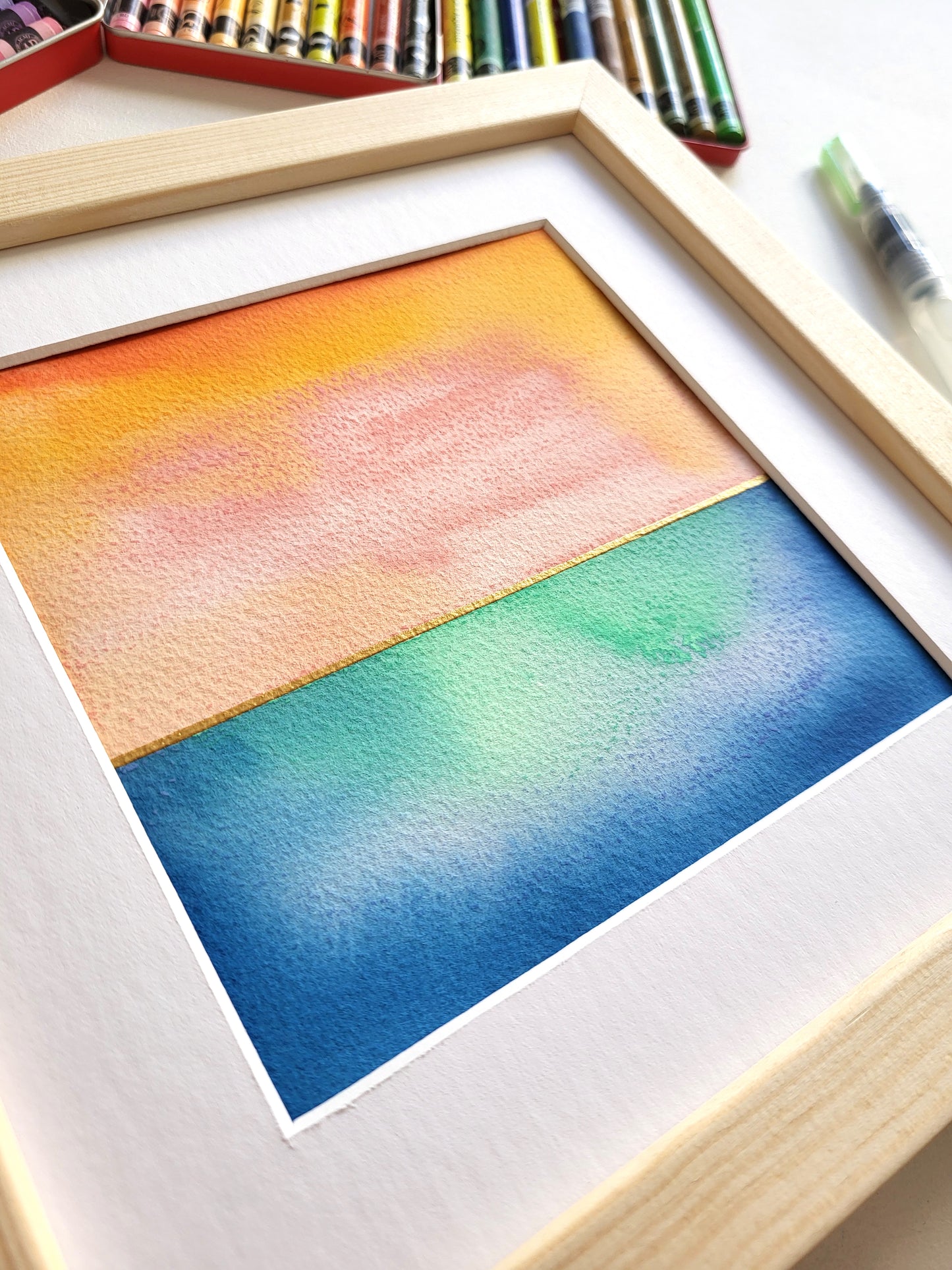 "Golden Horizon XXXV" - 20 x 20 cm